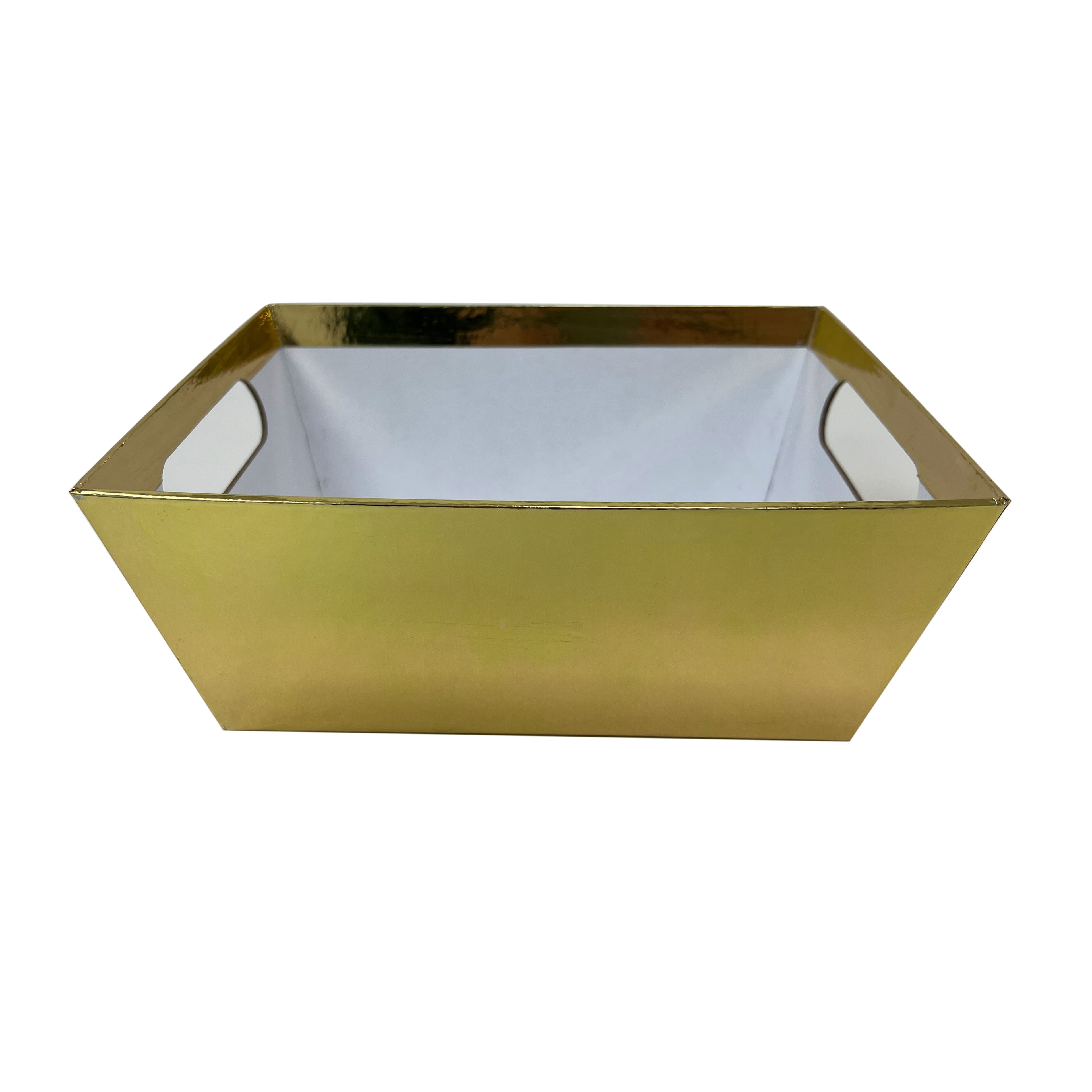 9" Gold Paperboard Gift Basket by Celebrate It™