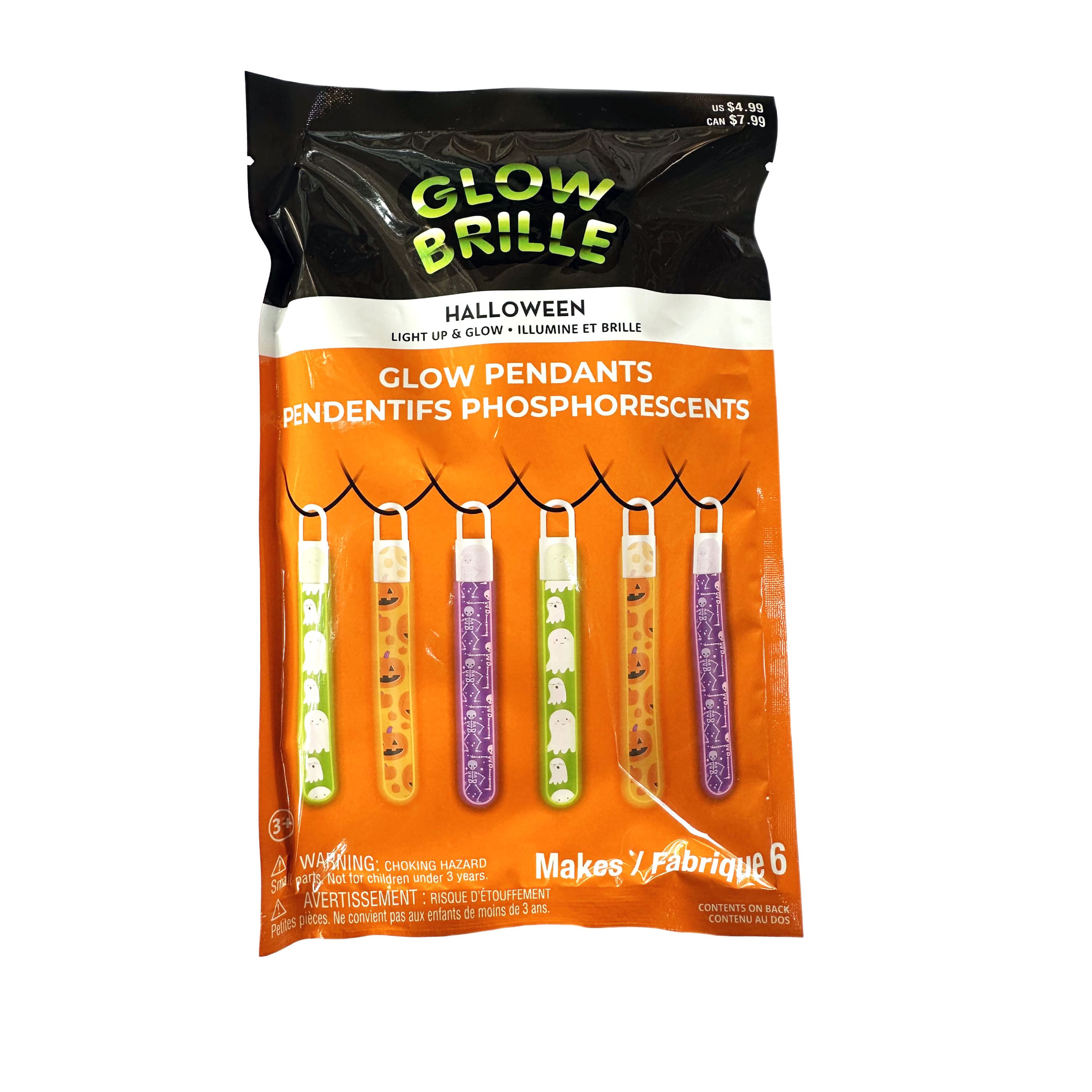 Halloween 6 Pack Glow Pendants by Creatology™
