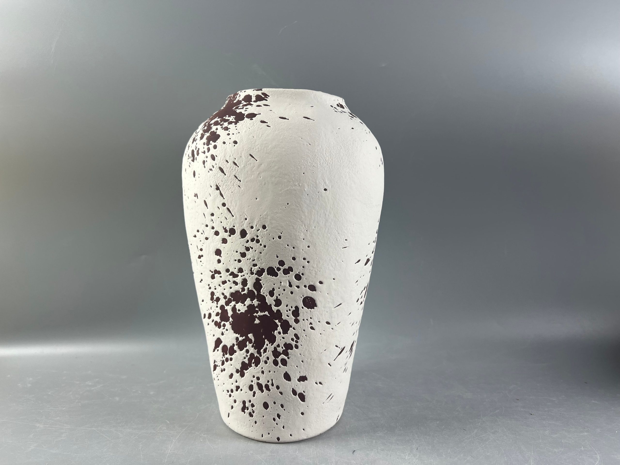 10" White & Black Speckled Ceramic Urn Vase by Ashland® - Image 4
