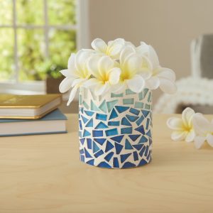 Blue Wave Mosaic Vase Kit by Make Market®