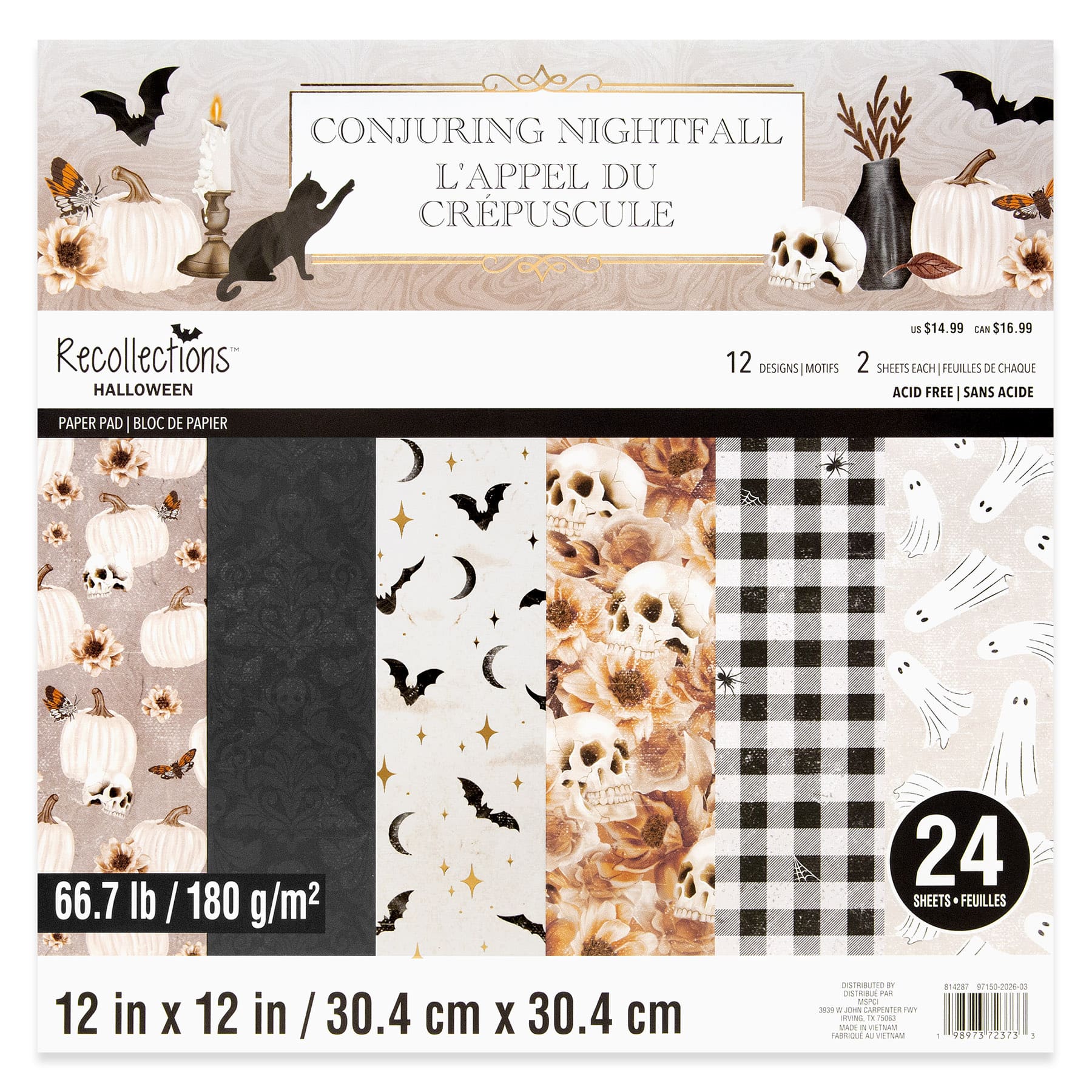 12" x 12" Cozy Conjuring Nightfall Paper Pad by Recollections™, 24 Sheets