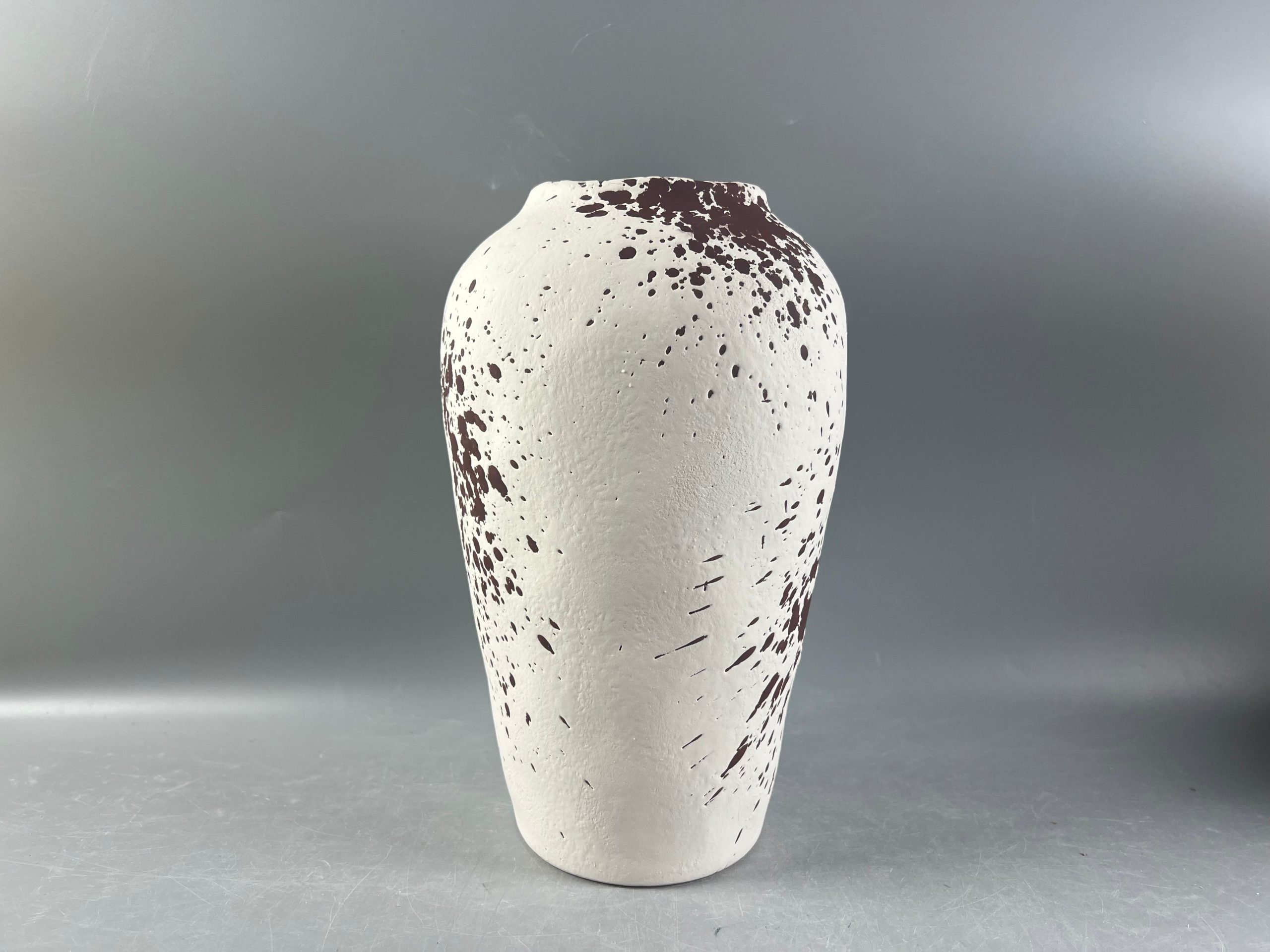 10" White & Black Speckled Ceramic Urn Vase by Ashland® - Image 2