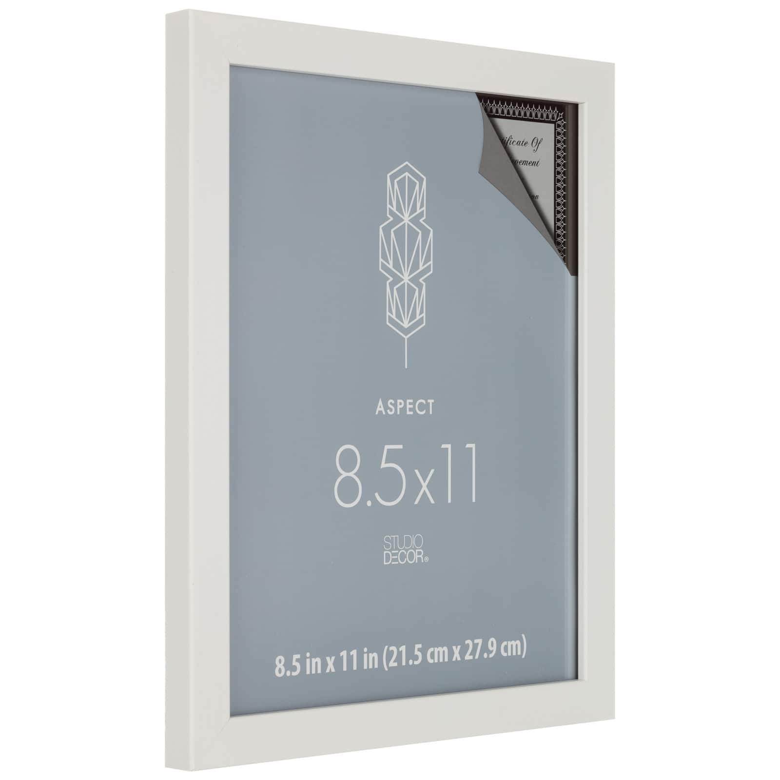 Aspect 8.5" x 11" White Narrow Frame by Studio Décor® - Image 3