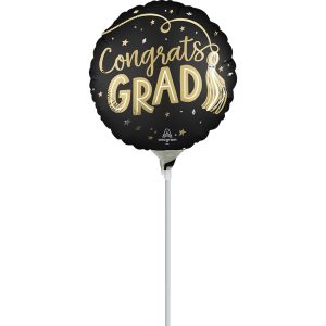 9" Tassels Congrats Grad Stick Balloon