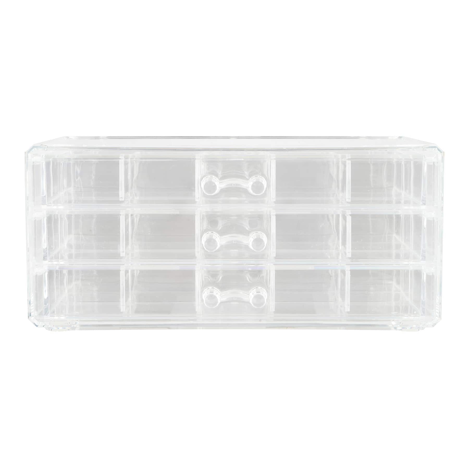 9.25" x 4" x 5.25" Clear 3-Drawer Stackable Storage by Bead Landing™