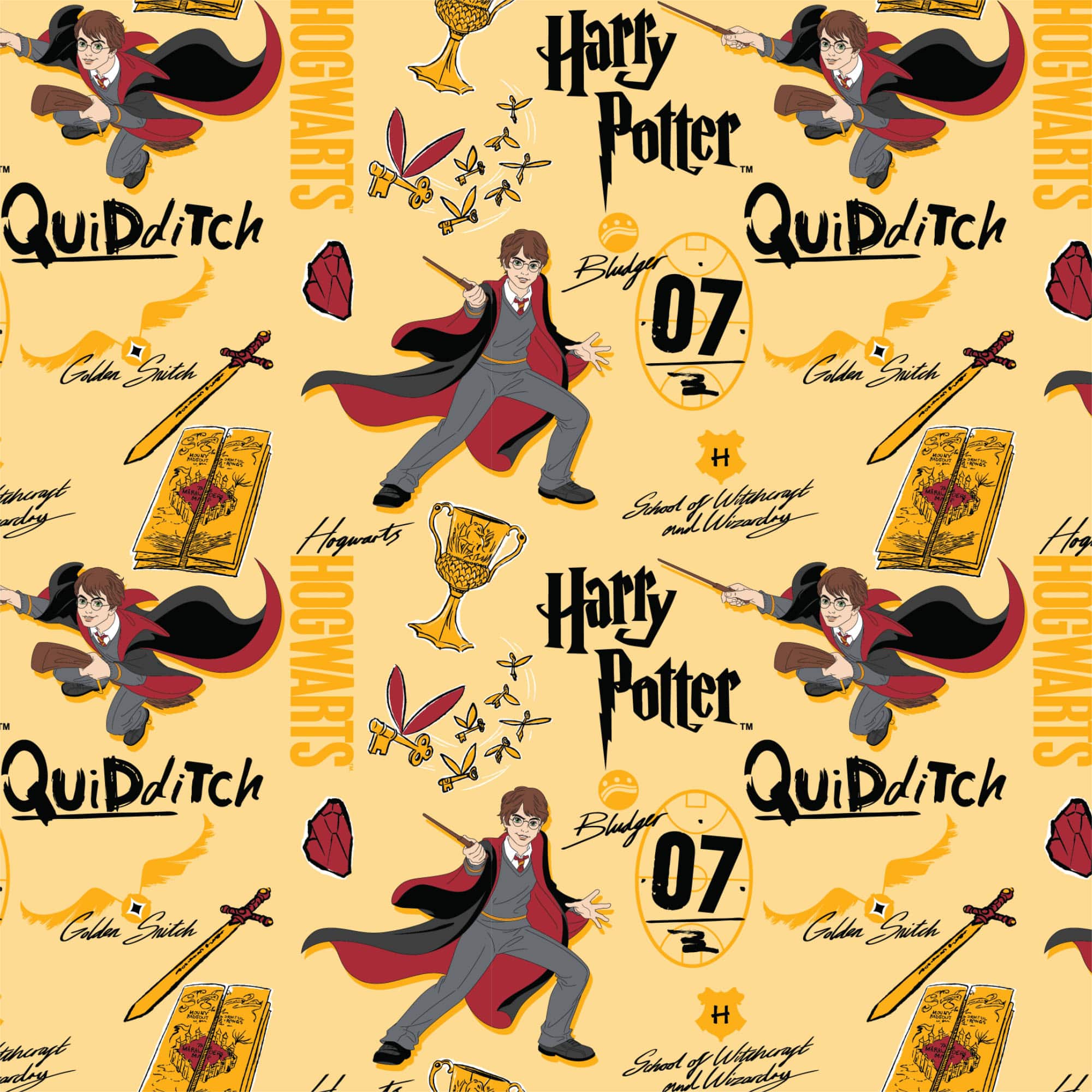 Camelot® Fabrics Harry Potter™ Quidditch™ Toss Cotton Fabric