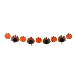 6ft. Thanksgiving Honeycomb Turkey Paper Banner by Celebrate It™