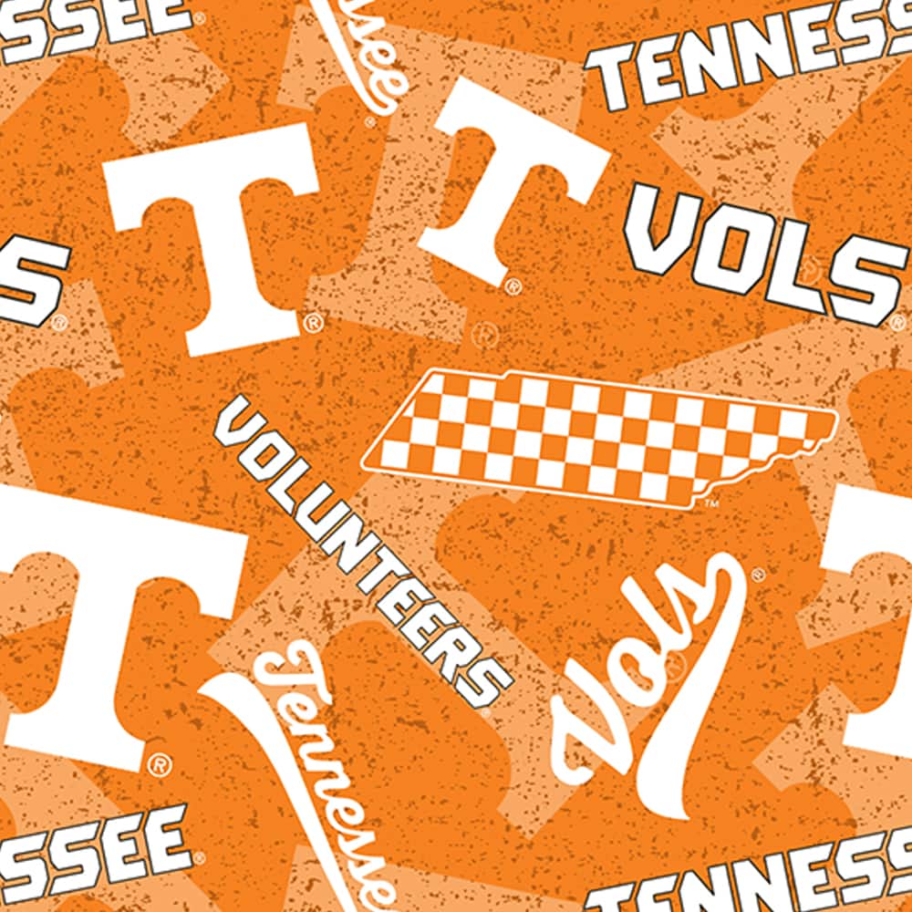 NCAA University of Tennessee Tone-on-Tone Cotton Fabric