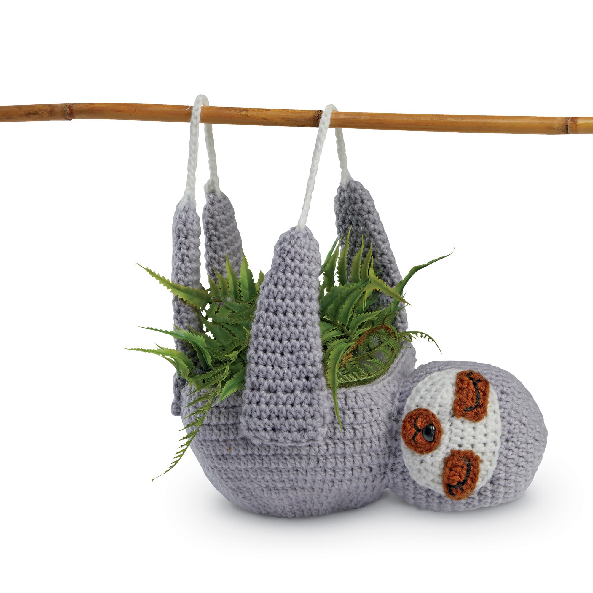 Intermediate Sloth Planter Crochet Kit by Loops & Threads®