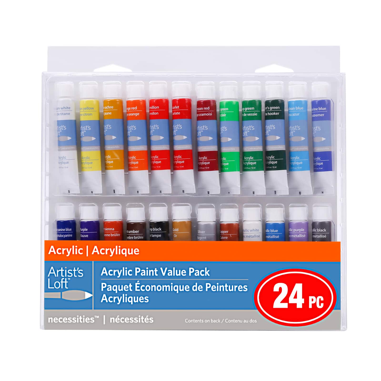 24 Color Acrylic Paint Value Pack by Artist's Loft™ Necessities™