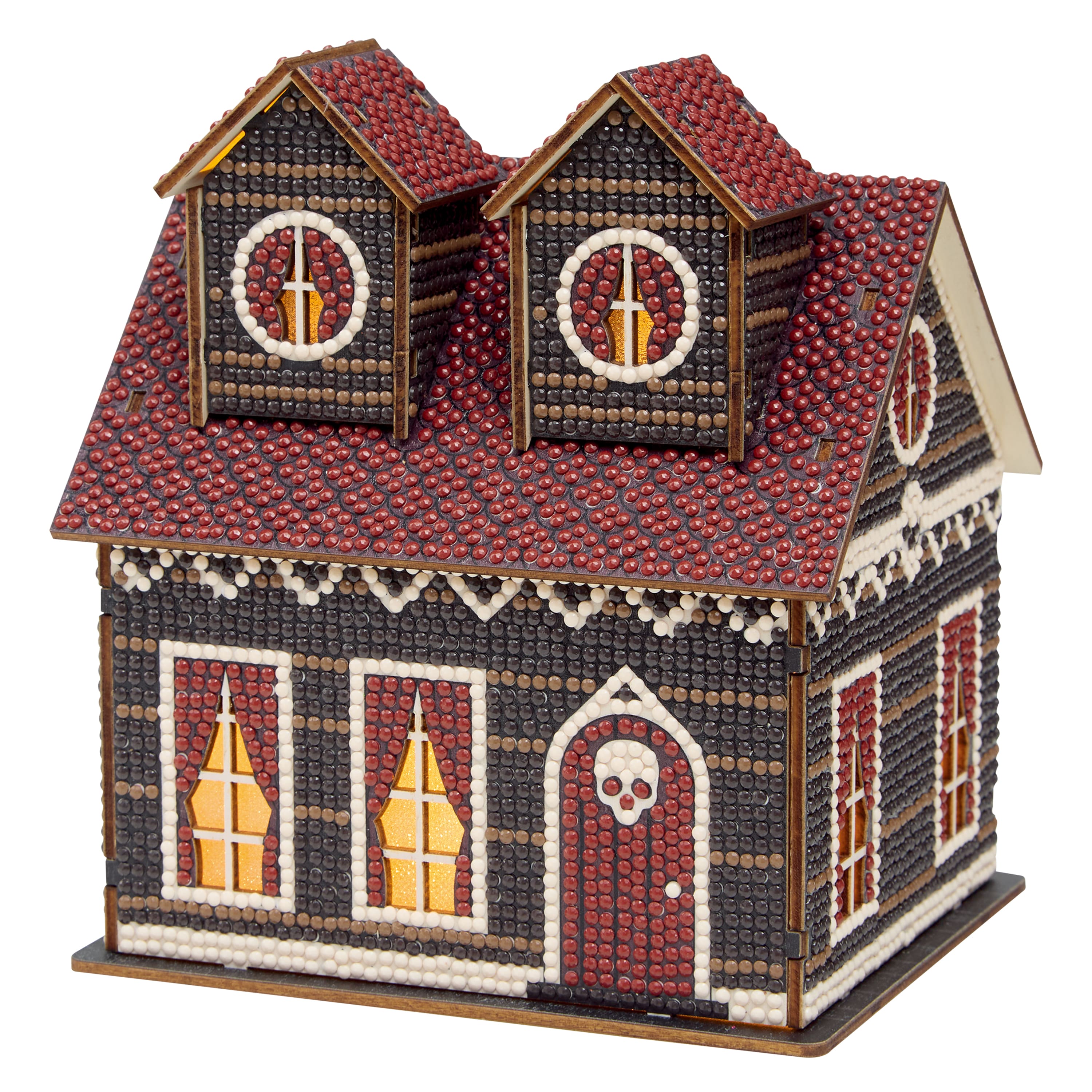 Black Haunted House 3D LED Diamond Art Kit by Make Market®