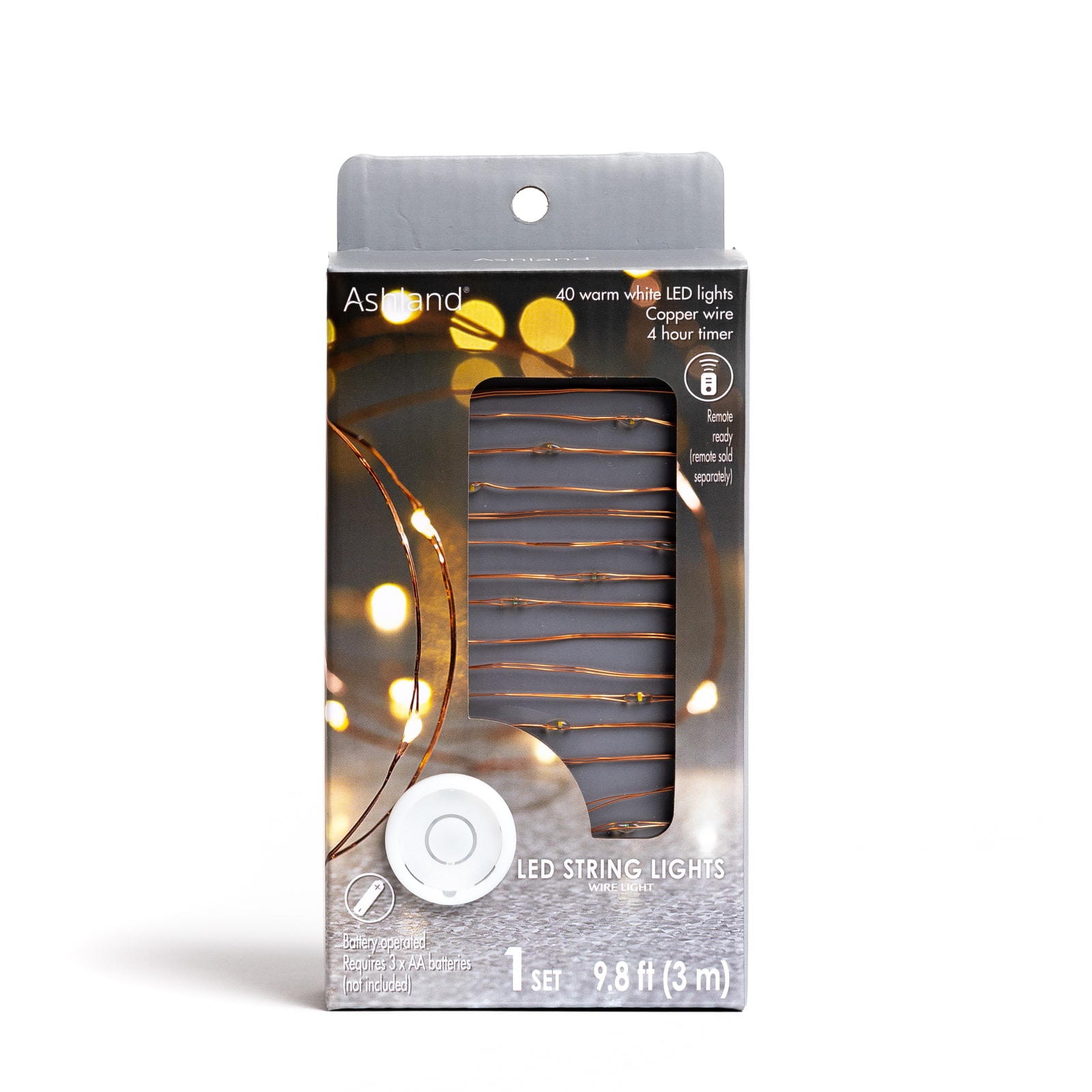 40ct. Warm White Copper Wire LED String Lights by Ashland®