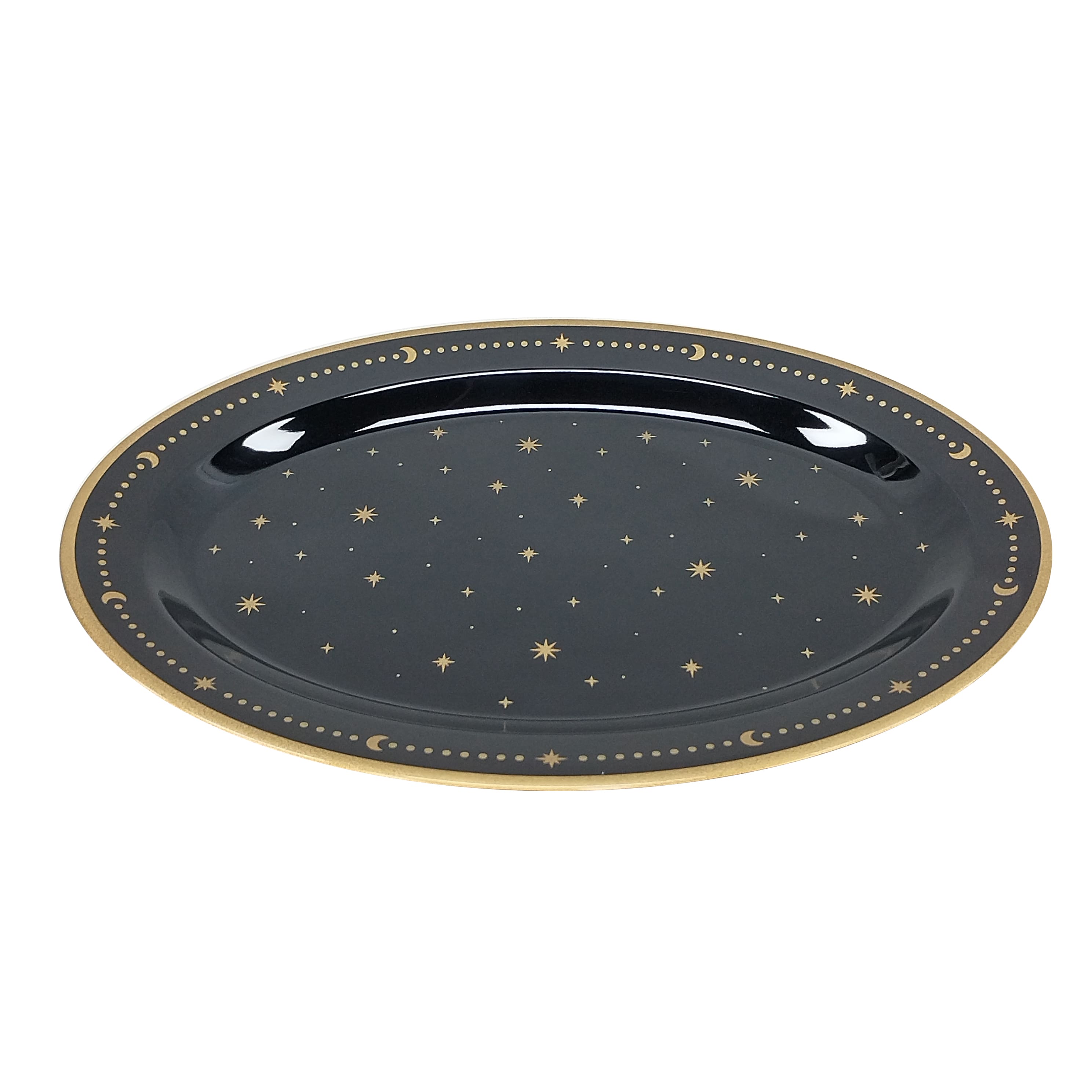 14" x 10" Bound by Magic Melamine Oval Platter with Stars by Celebrate It™