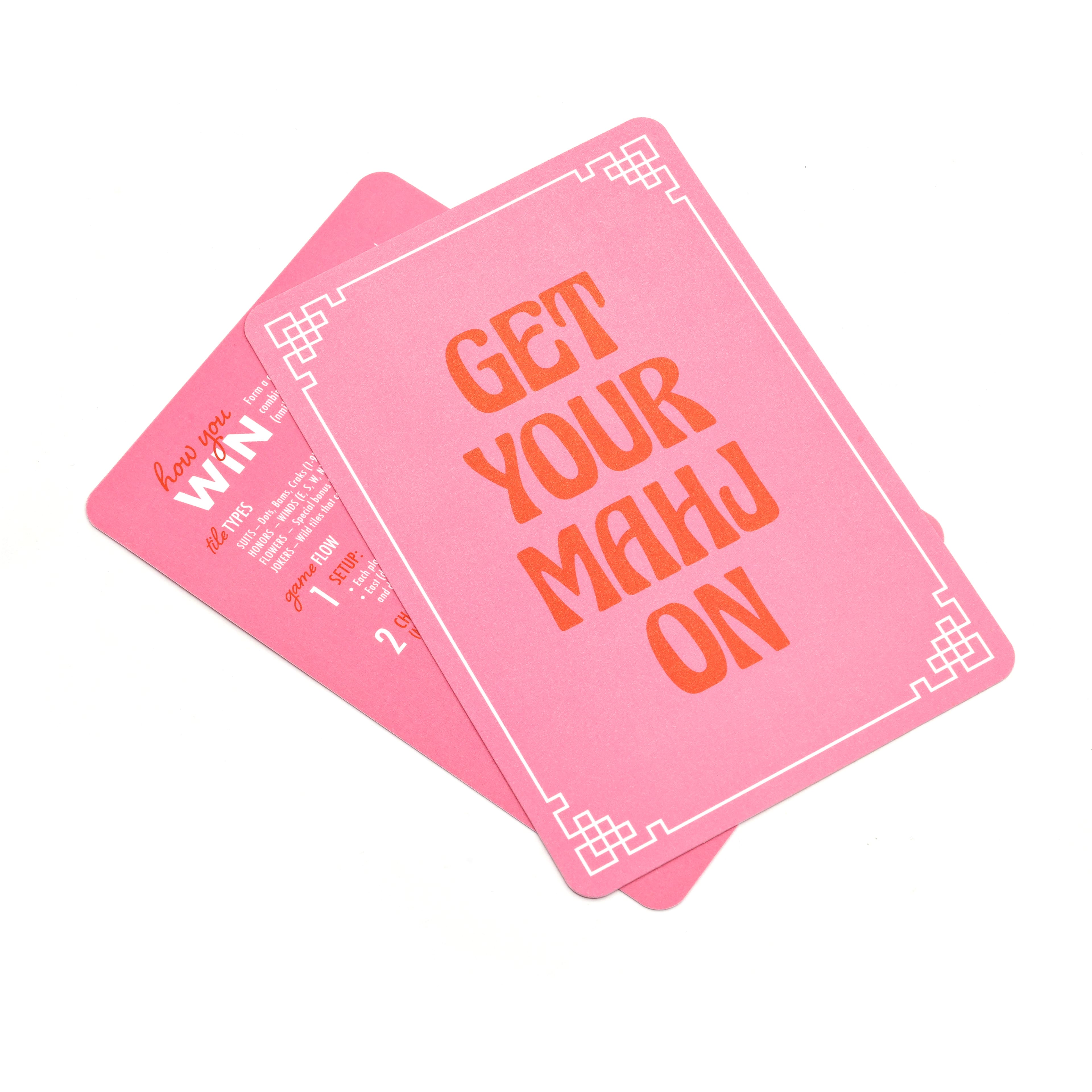 Pink Mahjong Shuffle Cards, 2ct. by Fab Finds