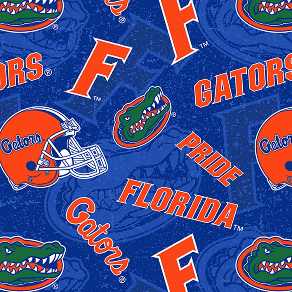 NCAA University of Florida Gators Logo Tone-on-Tone Cotton Fabric