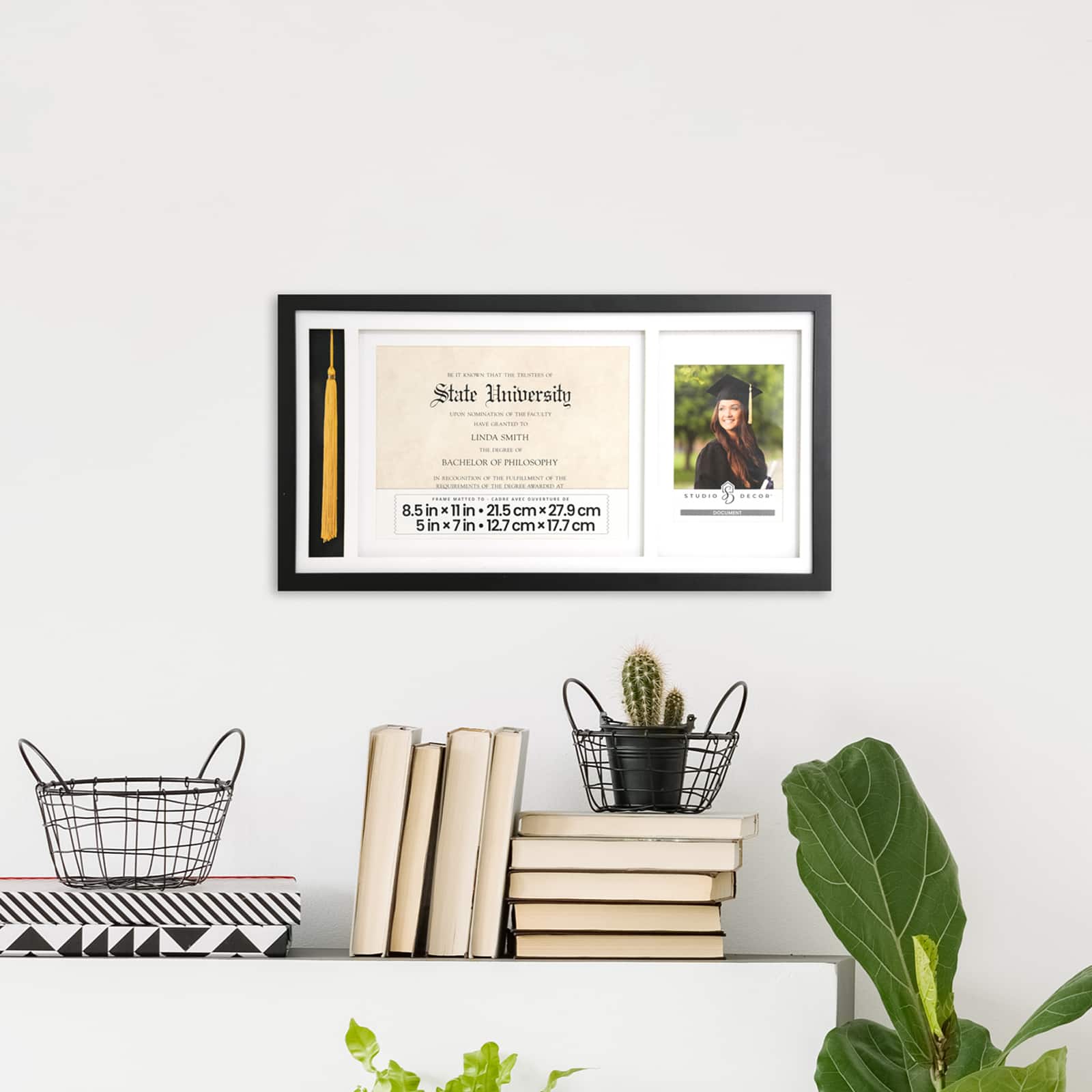 Black Graduation Certificate, Tassel & 5" x 7" Frame by Studio Décor® - Image 2