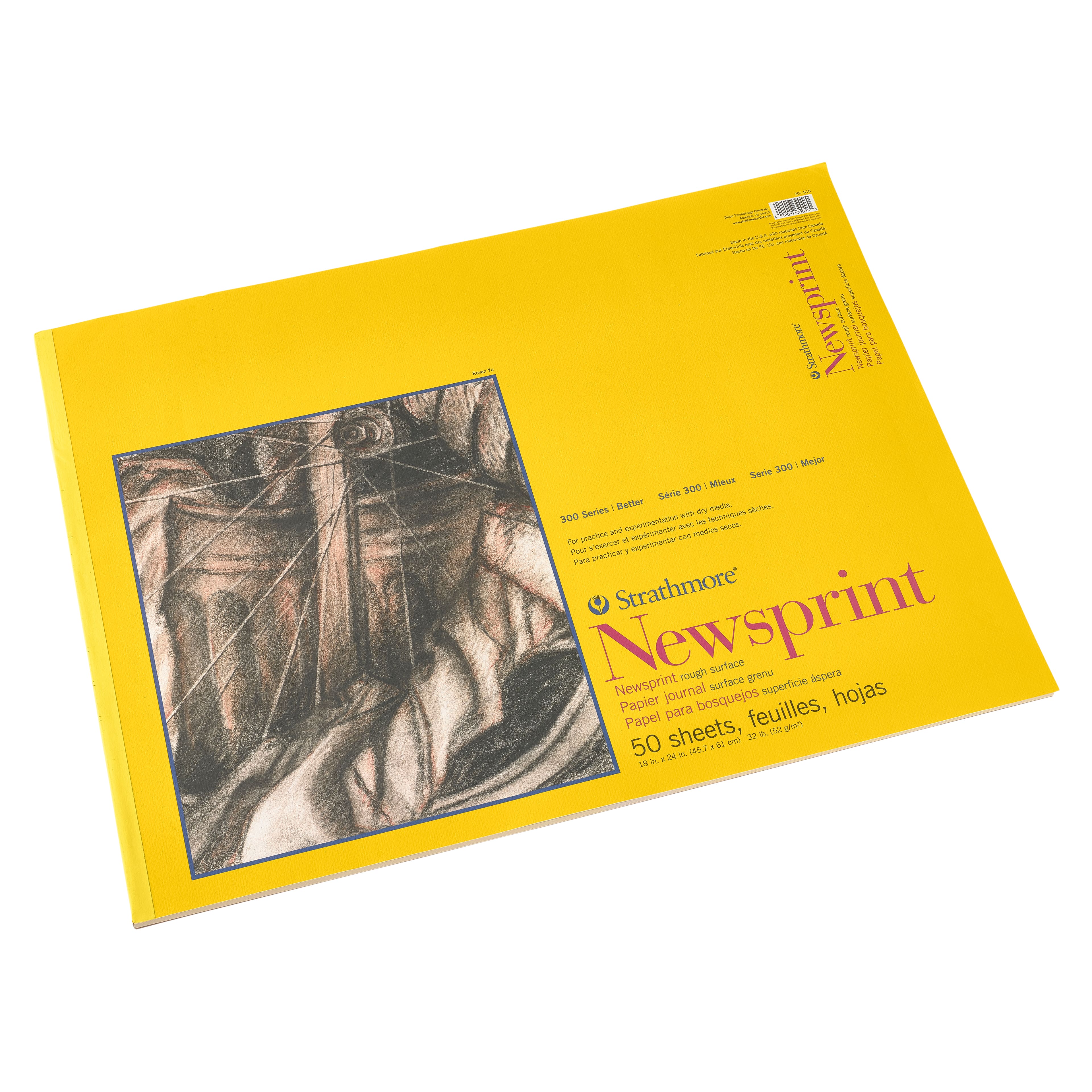 Strathmore® 300 Series Newsprint Paper Pad, 18" x 24"