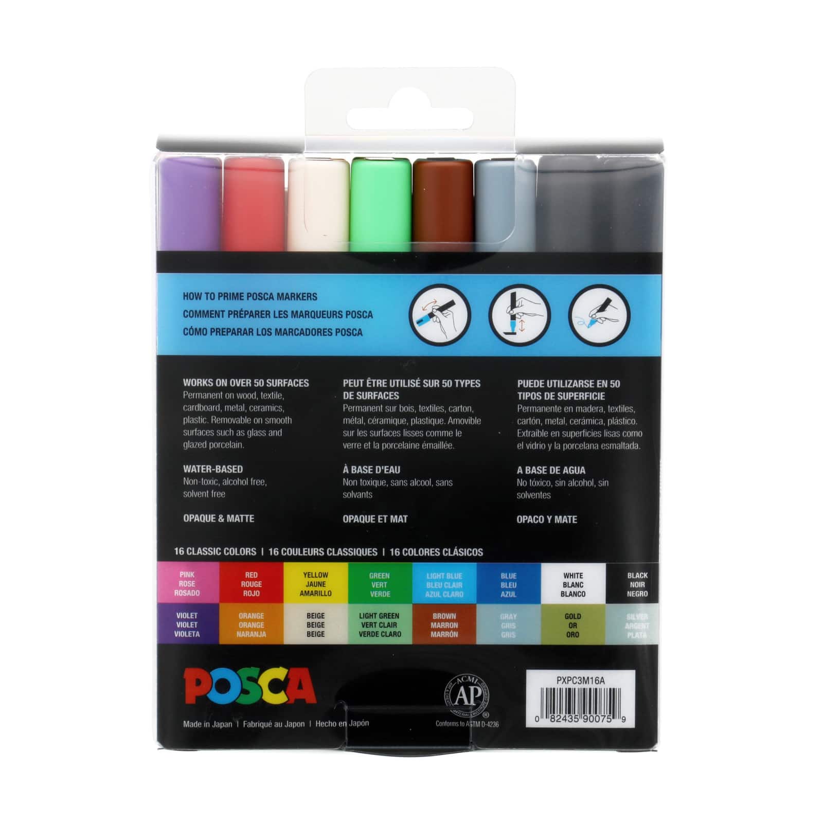Uni Posca PC-3M 16 Color Fine Tip Paint Marker Set - Image 4