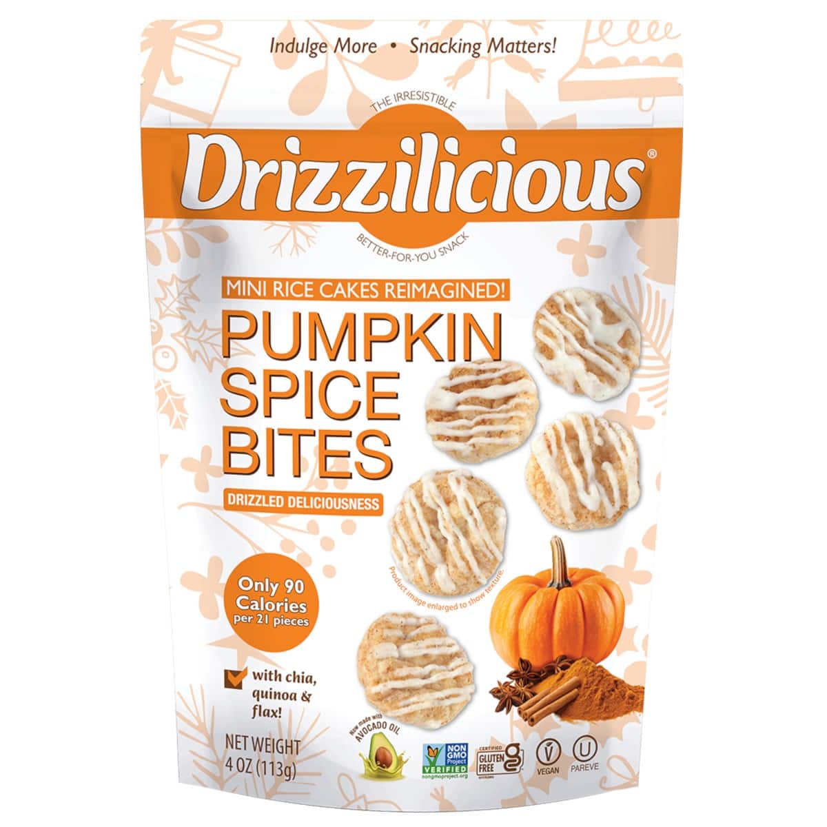 Drizzilicious Pumpkin Spice Bites Mini Rice Cakes