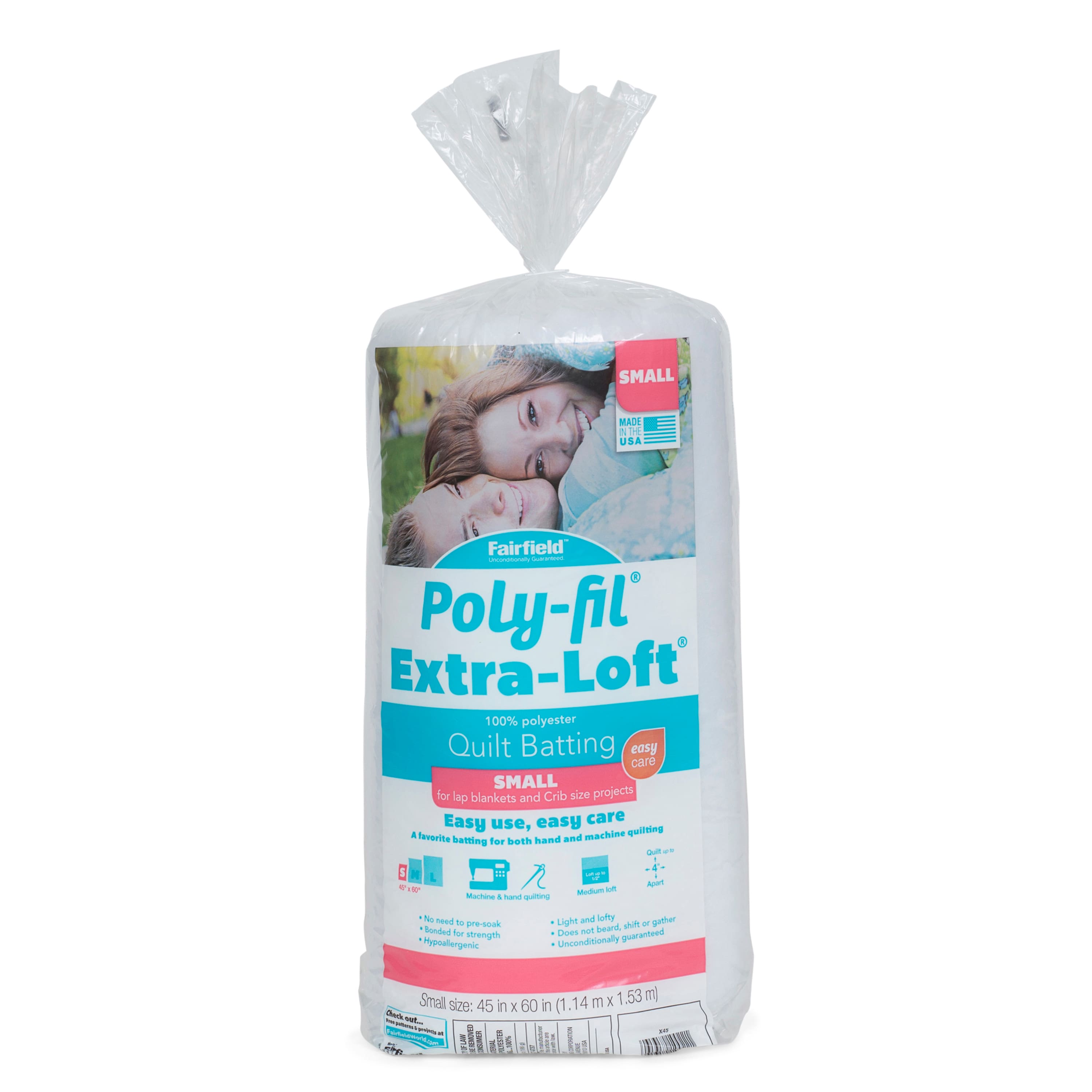 Poly-Fil® Extra-Loft® Quilt Batting, 45" x 60"