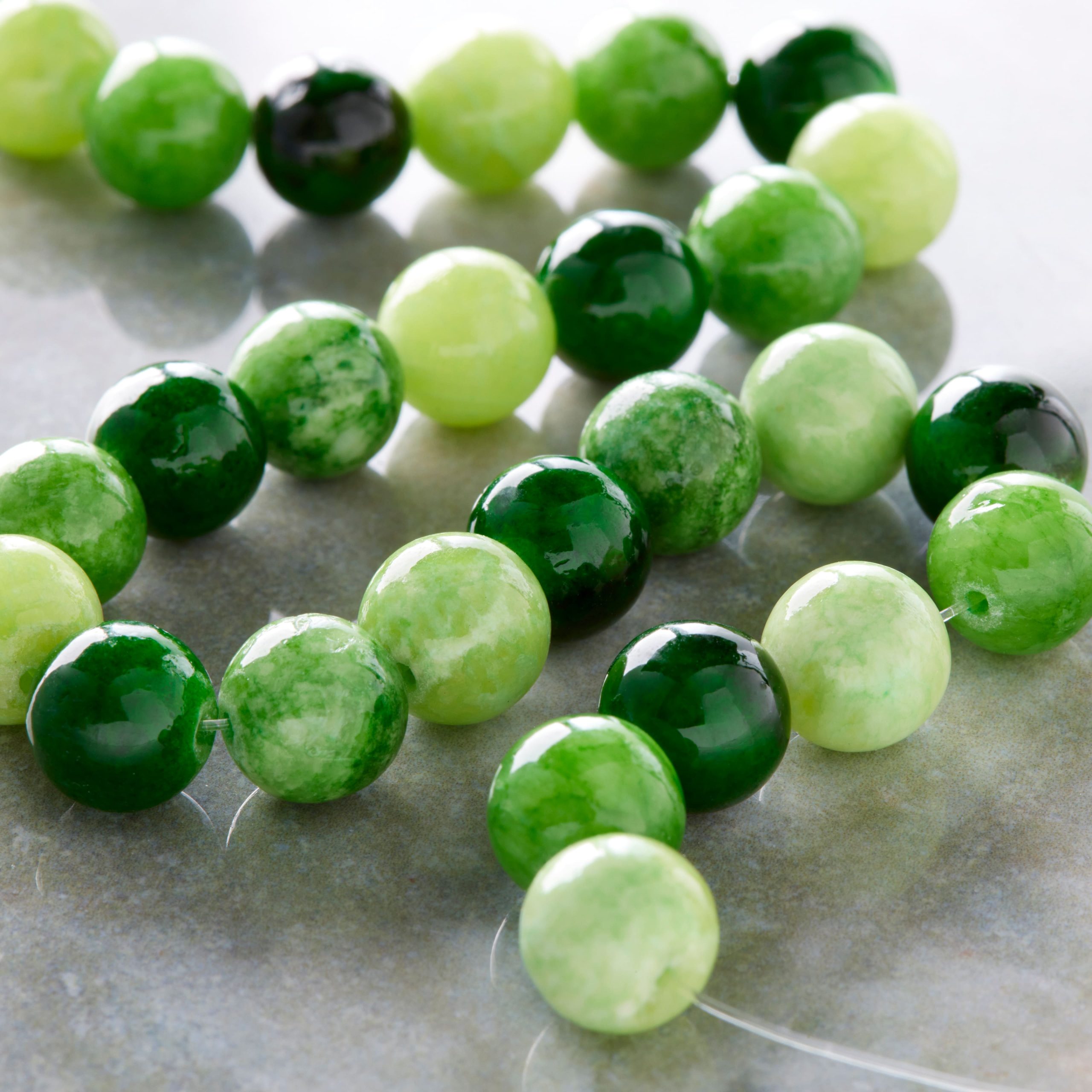 10mm Round Green Semi-Precious Beads by Bead Landing™ - Image 2