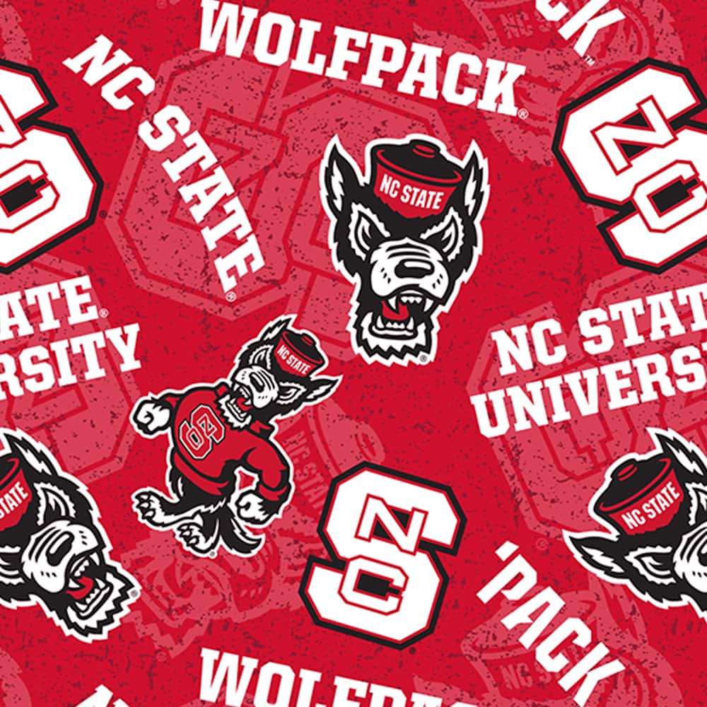 NCAA North Carolina State Tone-on-Tone Cotton Fabric