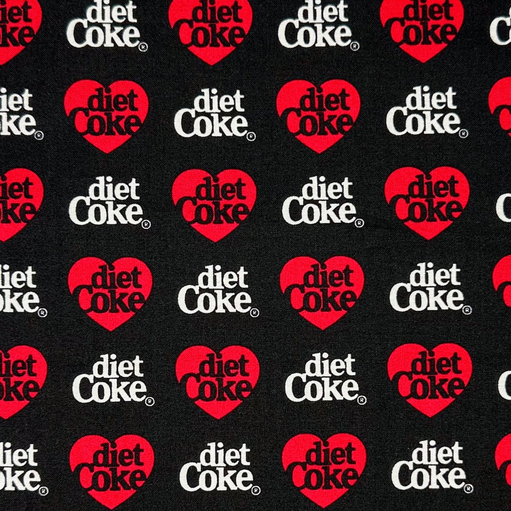 Diet Coke® Hearts Cotton Quilting Fabric