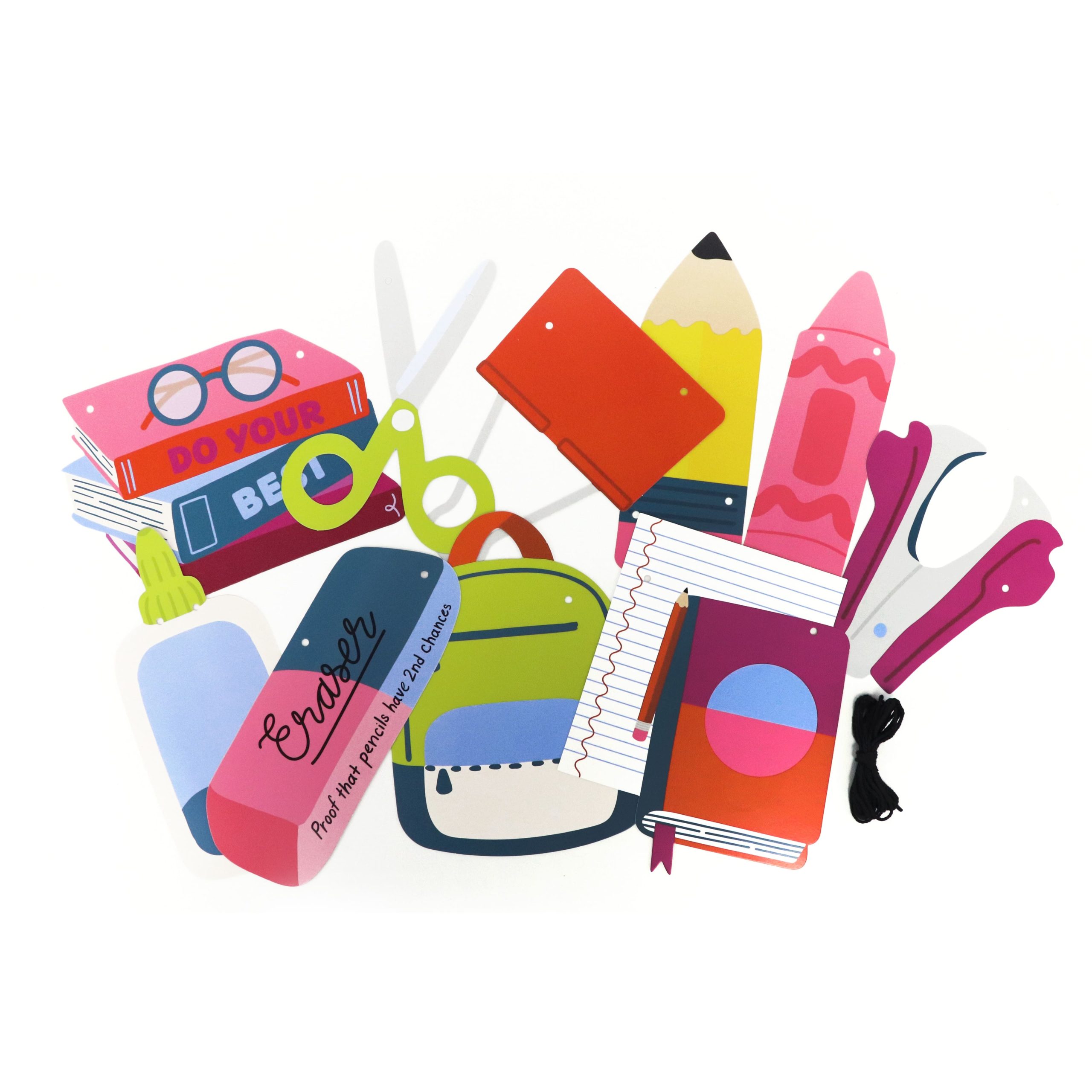 School Supplies Paper Garland by B2C™ - Image 2