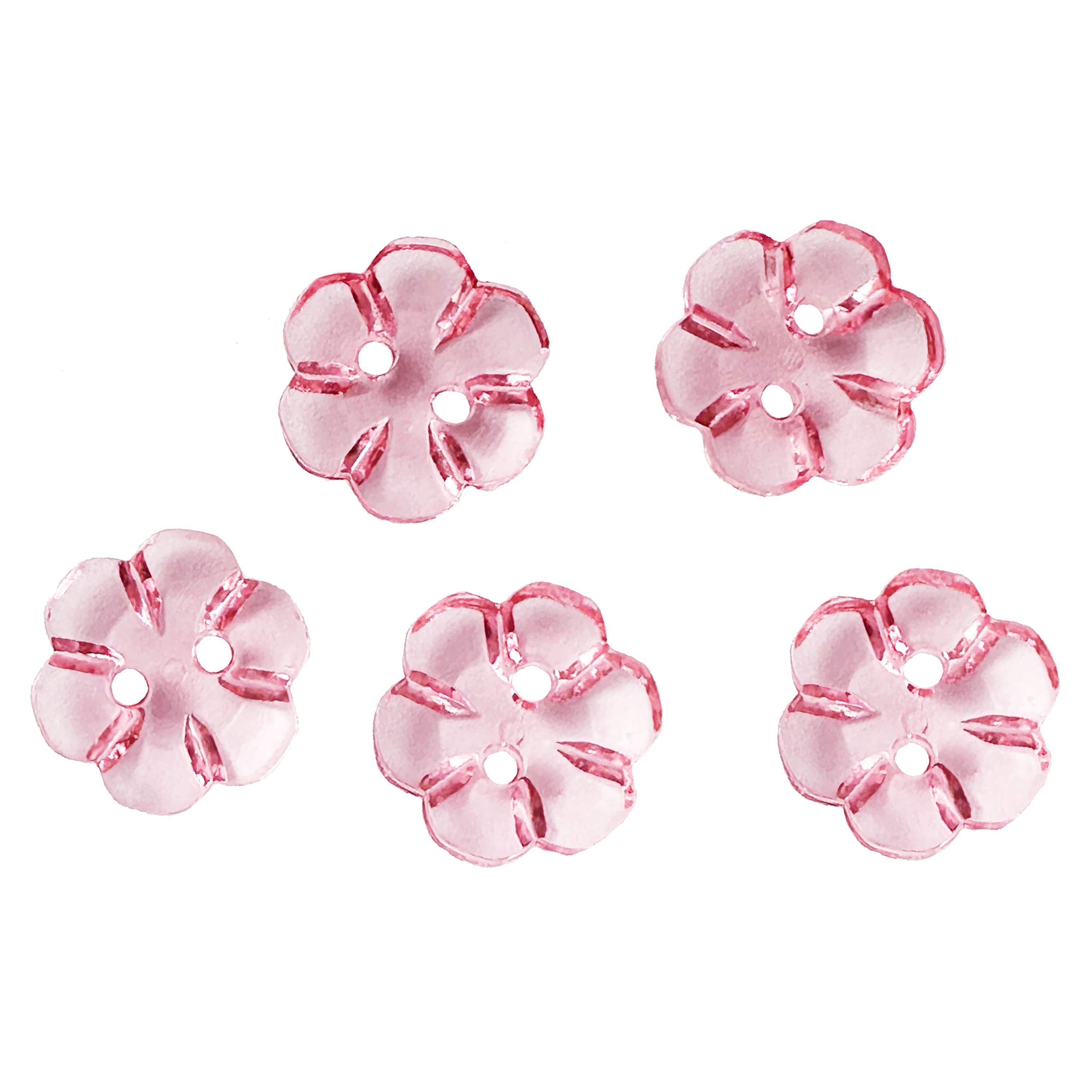 18mm Hot Pink Acrylic Flower Buttons, 5ct. by Loops & Threads®