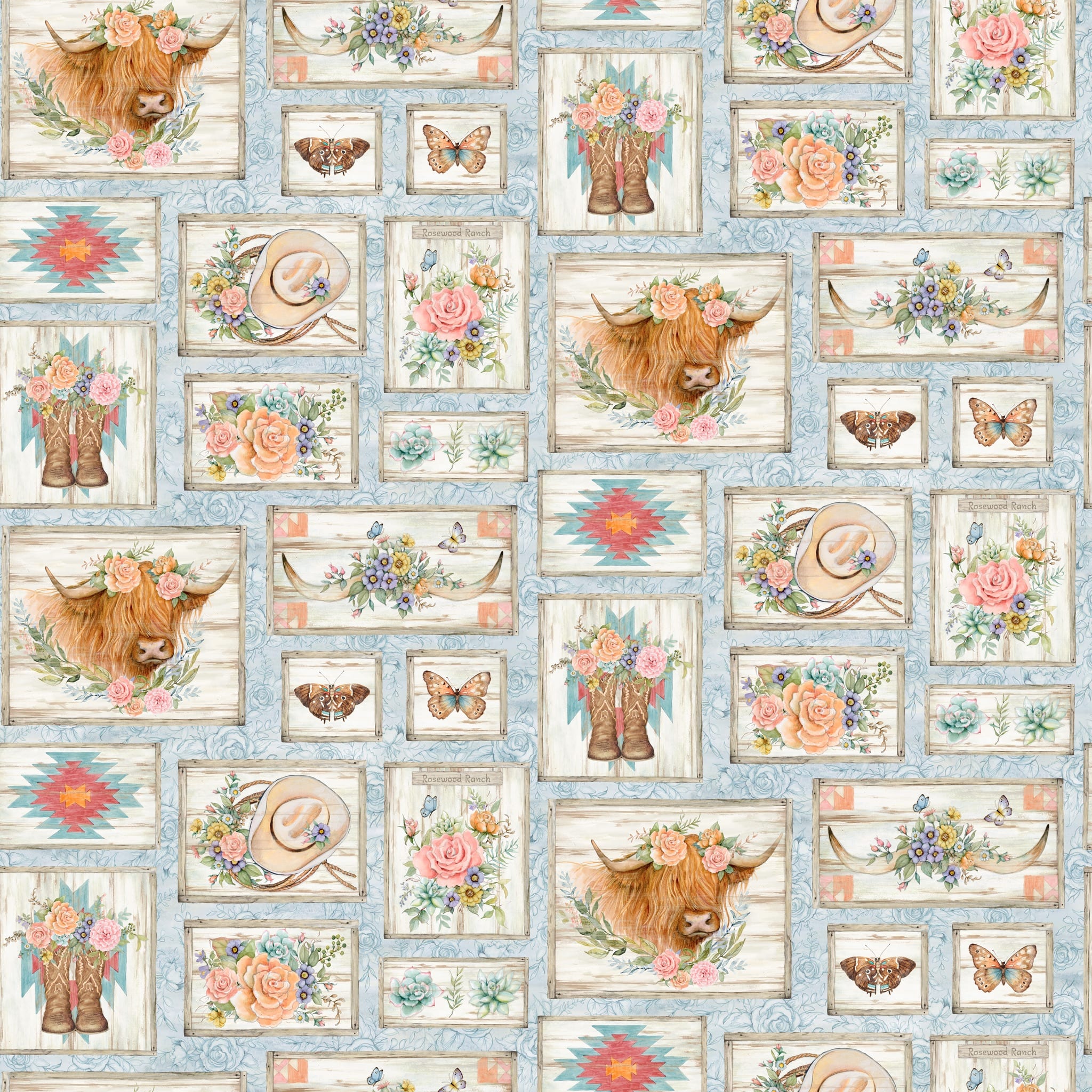 Susan Winget Highland Ranch Patch Cotton Fabric