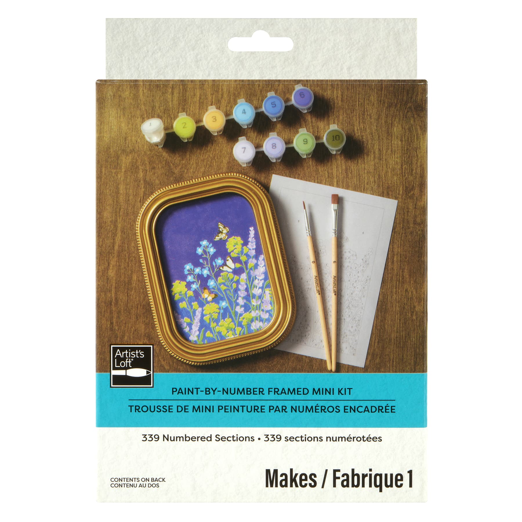 Blue Wildflower Paint-by-Number Framed Mini Kit by Artist's Loft®