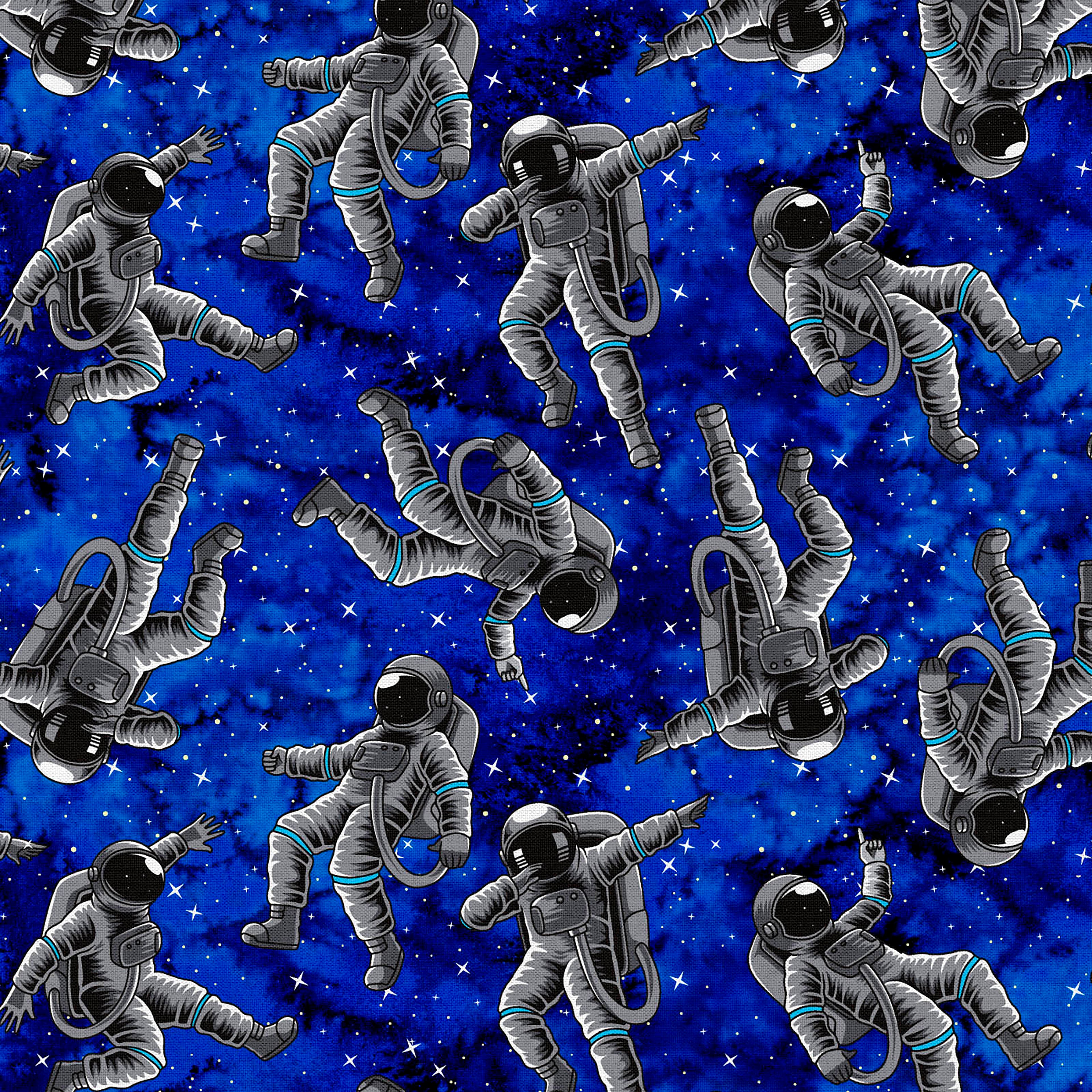 Fabric Editions Blue Astronaut Cotton Fabric