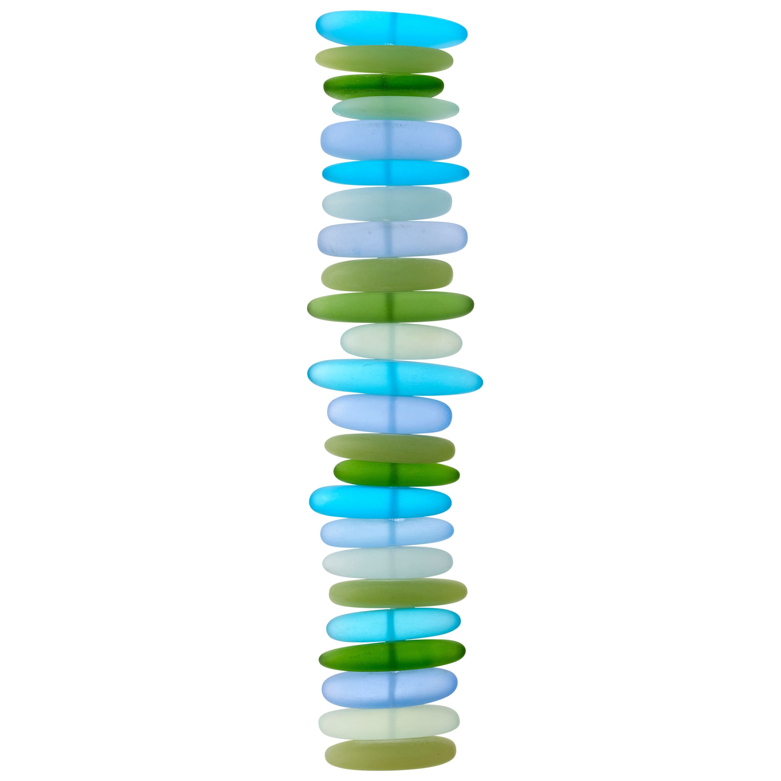 Matte Blue & Green Glass Chip Beads by Bead Landing™ - Image 3