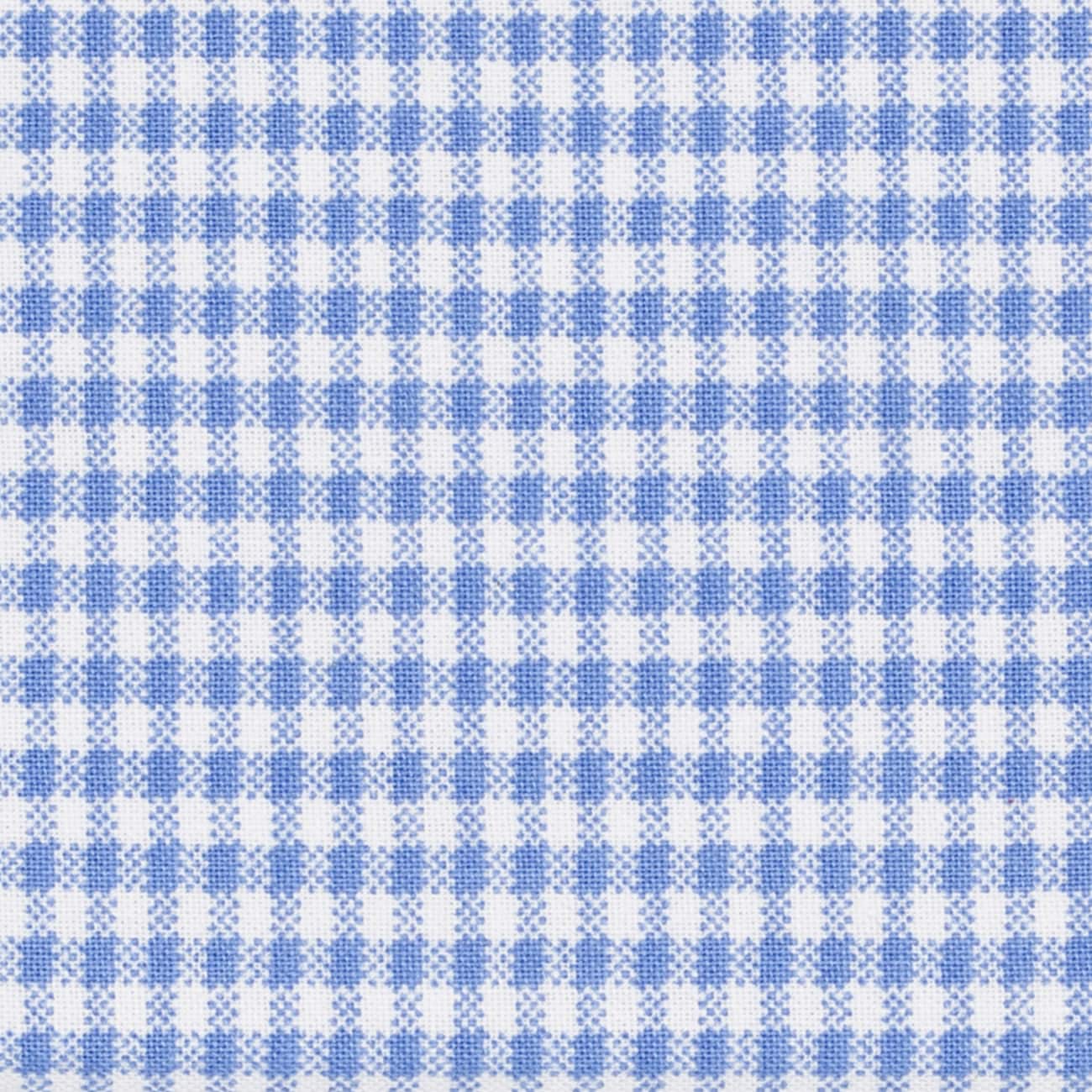 Blue & White Plaid Cotton Fabric by Loops & Threads™ - Image 4