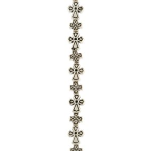 Antique Silver Metal Cross Mix Beads by Bead Landing™