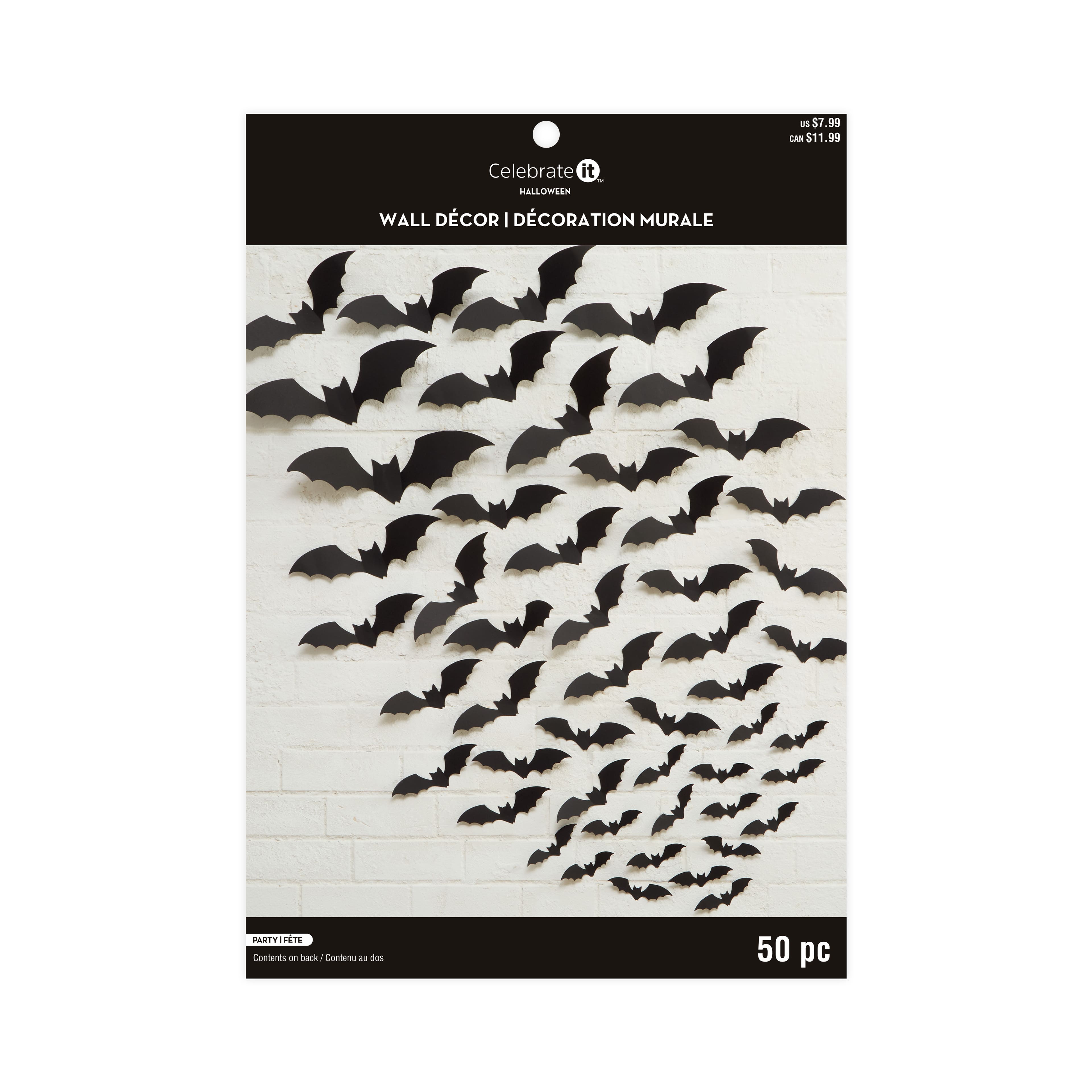 Halloween Black Bats Paper Fan Wall Décor by Celebrate It™