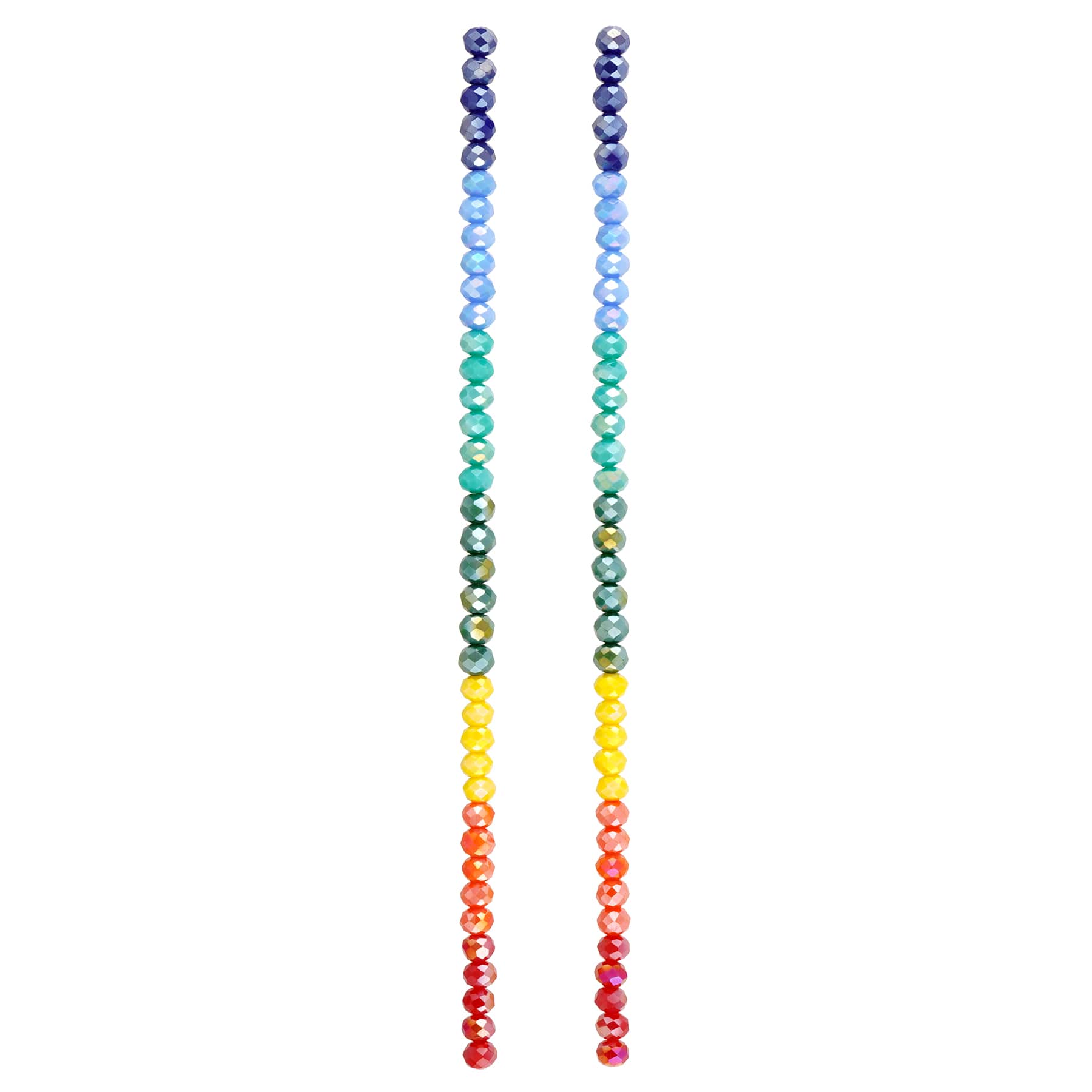 Rainbow AB Faceted Glass Rondelle Beads, 6mm by Bead Landing™ - Image 3