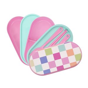 Class Rules! Shimmer Check Stacked Bento Box Set by B2C™