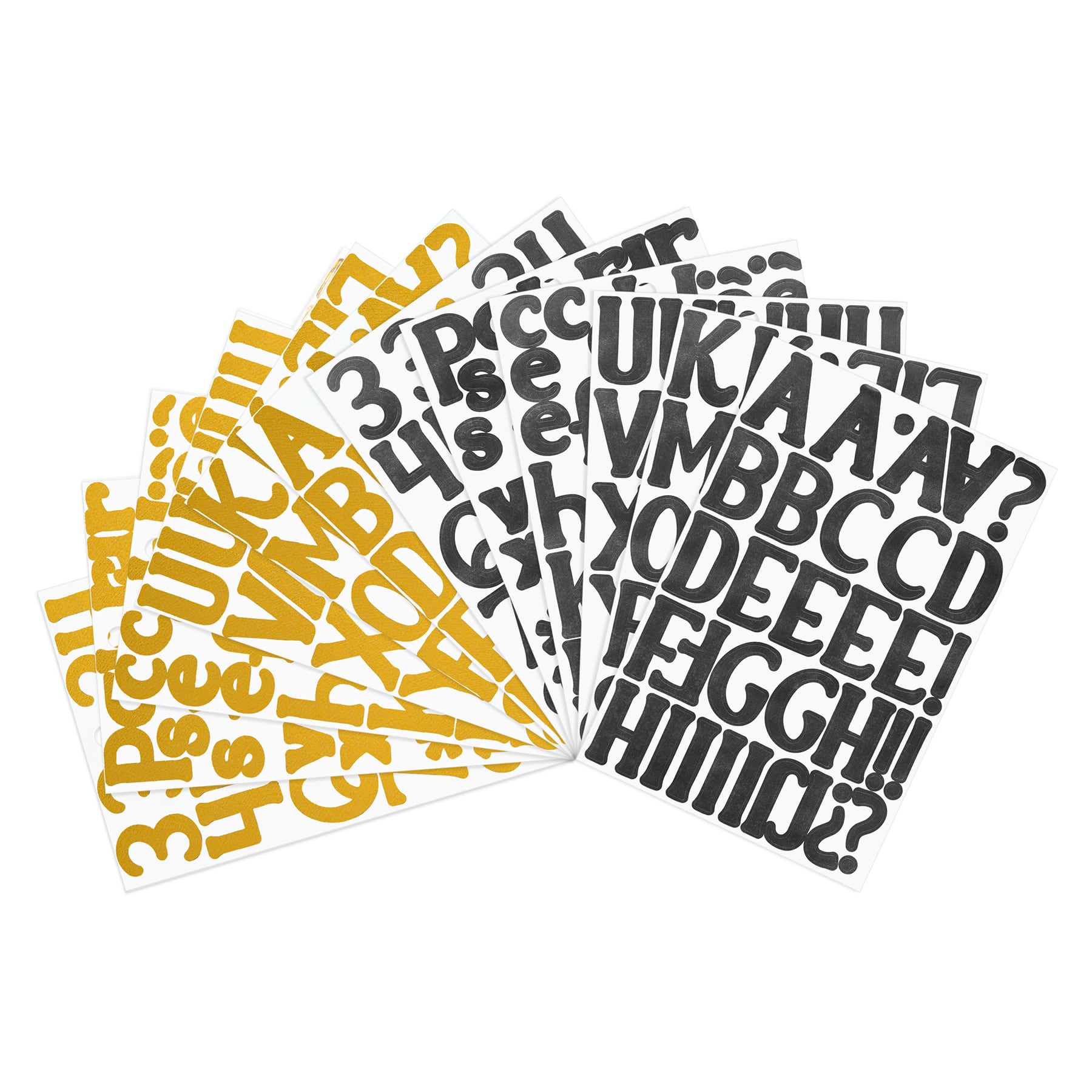 Black & Gold Letter & Number Sticker Book by Recollections™