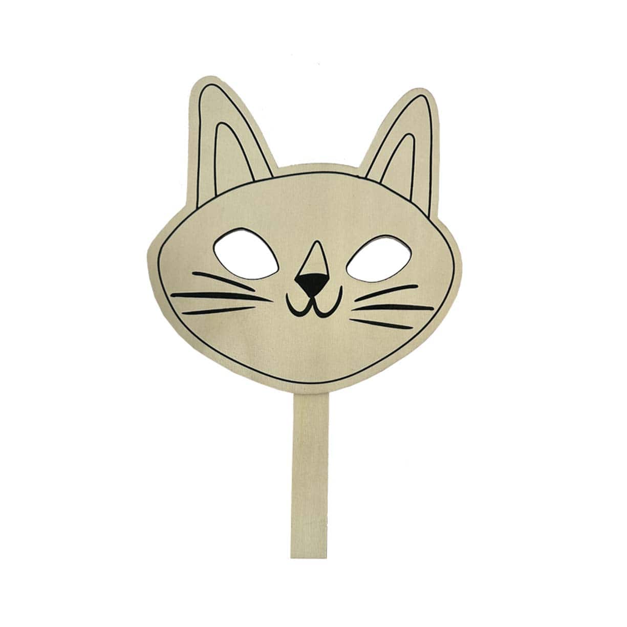 Color Your Own Wood Cat Halloween Mask by Creatology™