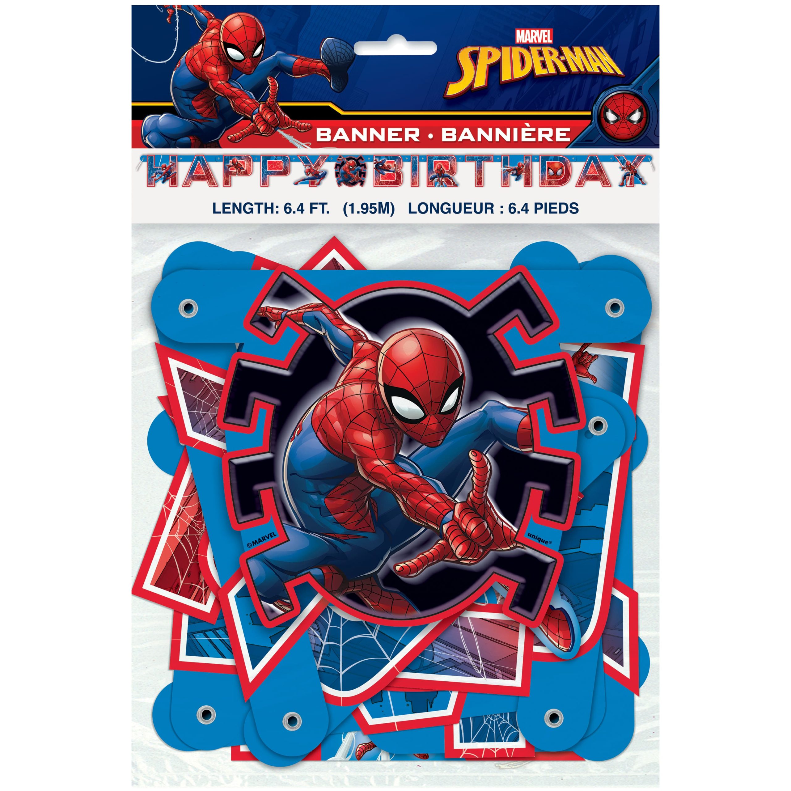 6.5ft. Spider-Man Birthday Banner - Image 2