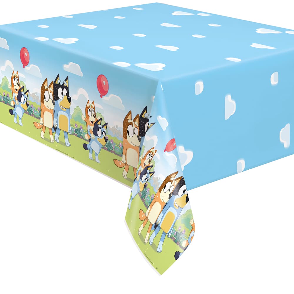 54" x 84" Bluey Plastic Table Cover