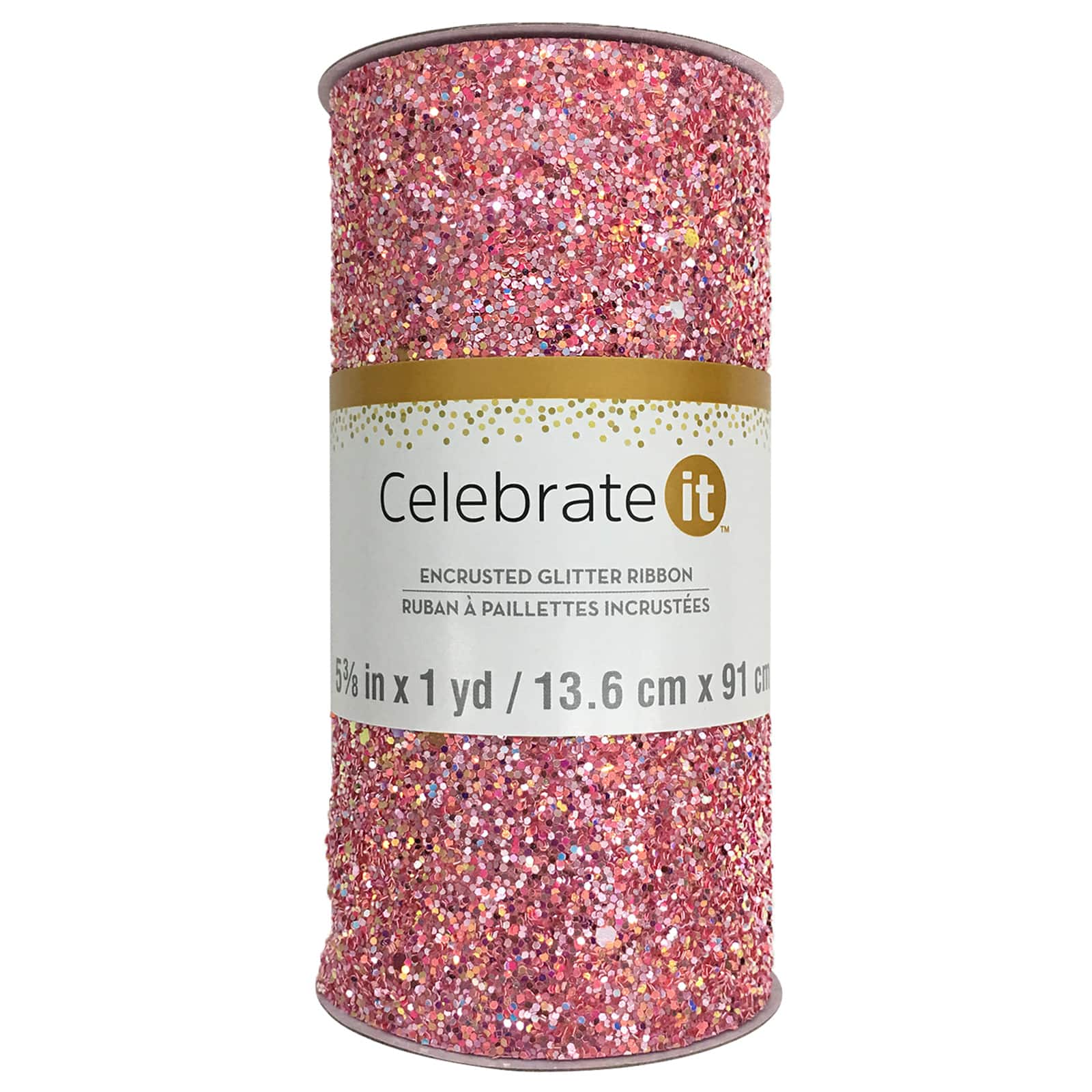 5.375" x 1yd. Encrusted Glitter Ribbon by Celebrate It®