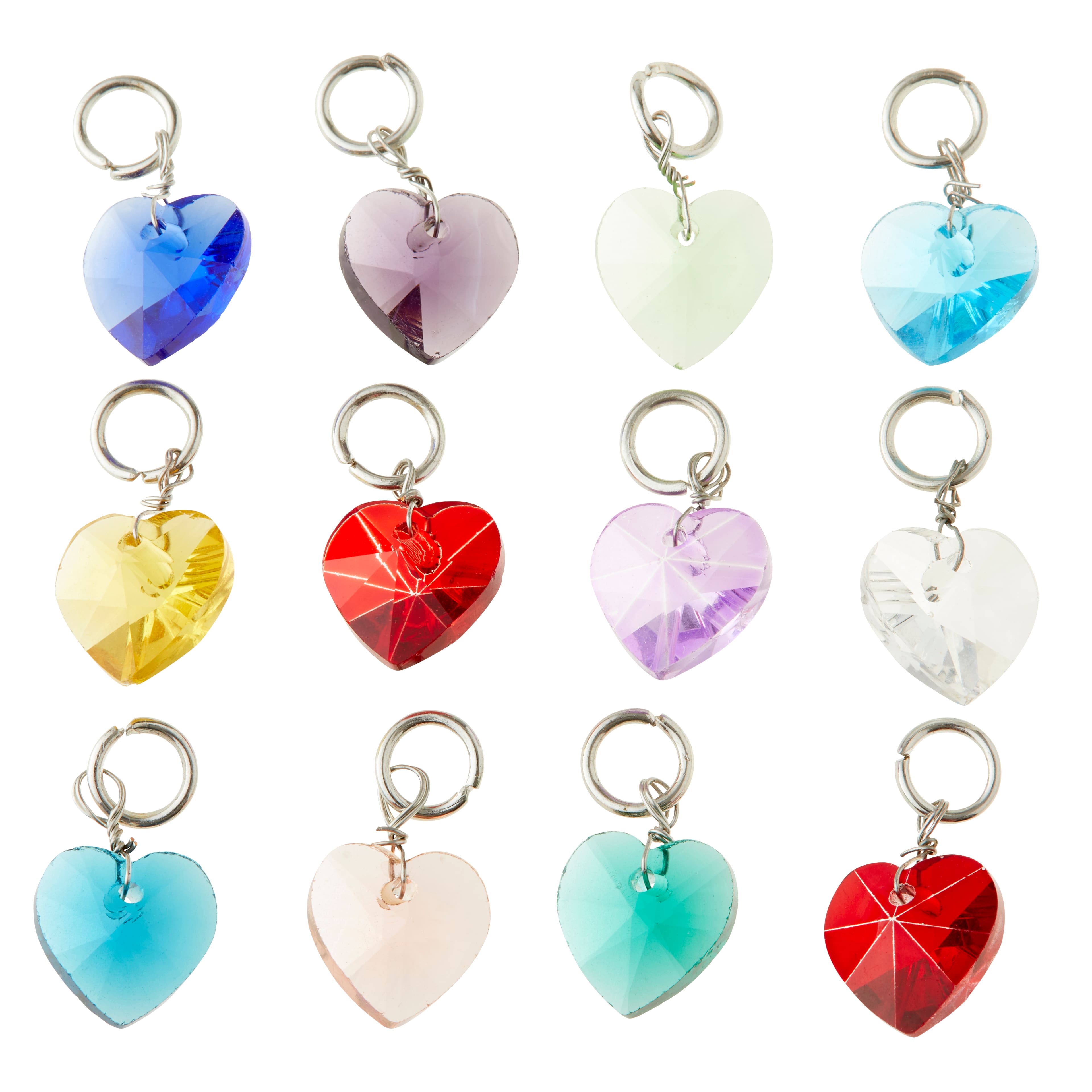 Multicolored Rhodium Heart Charm Mix by Bead Landing™