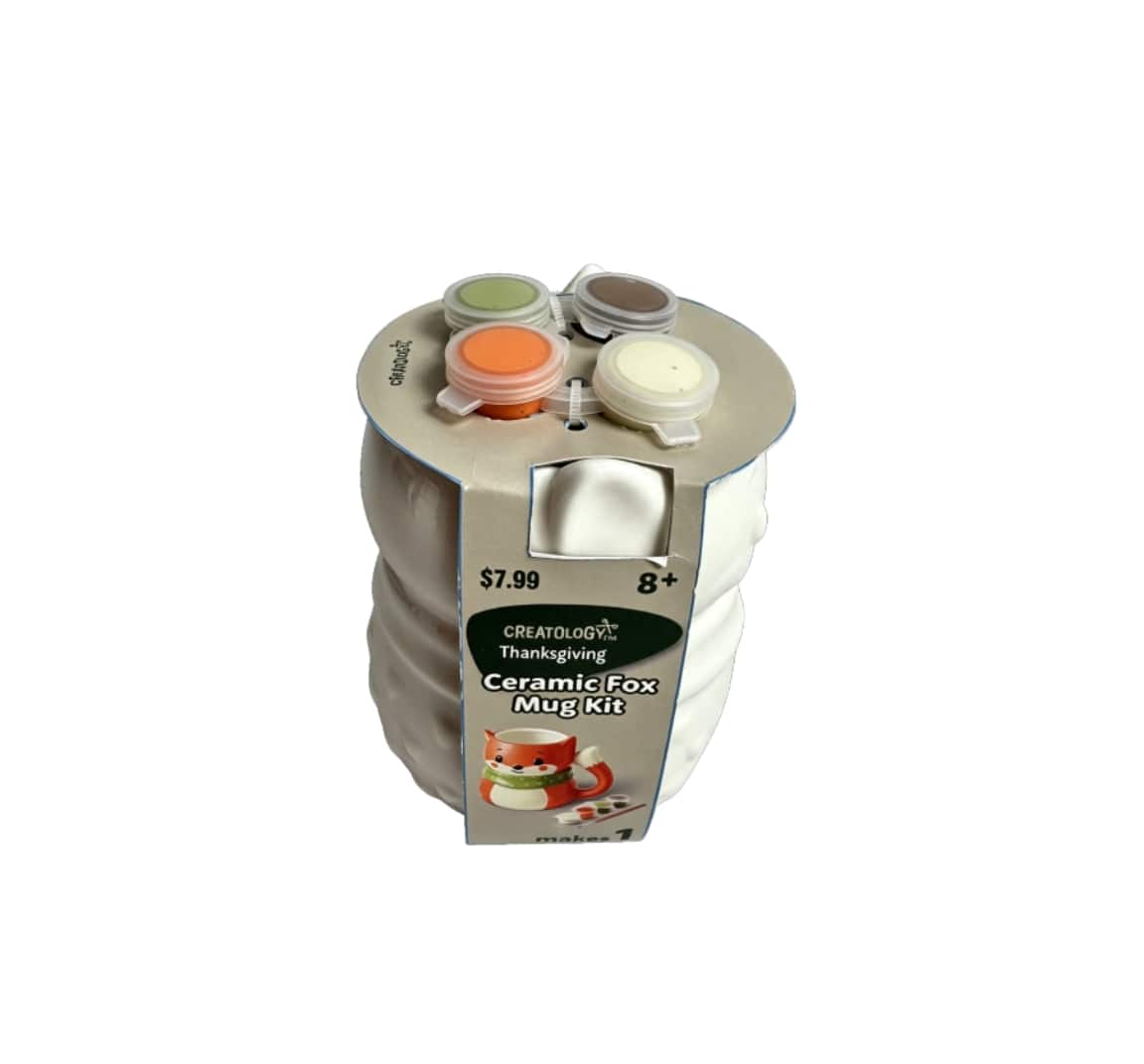 Thanksgiving Ceramic Color Your Own Fox Mug Kit by Creatology™ - Image 2