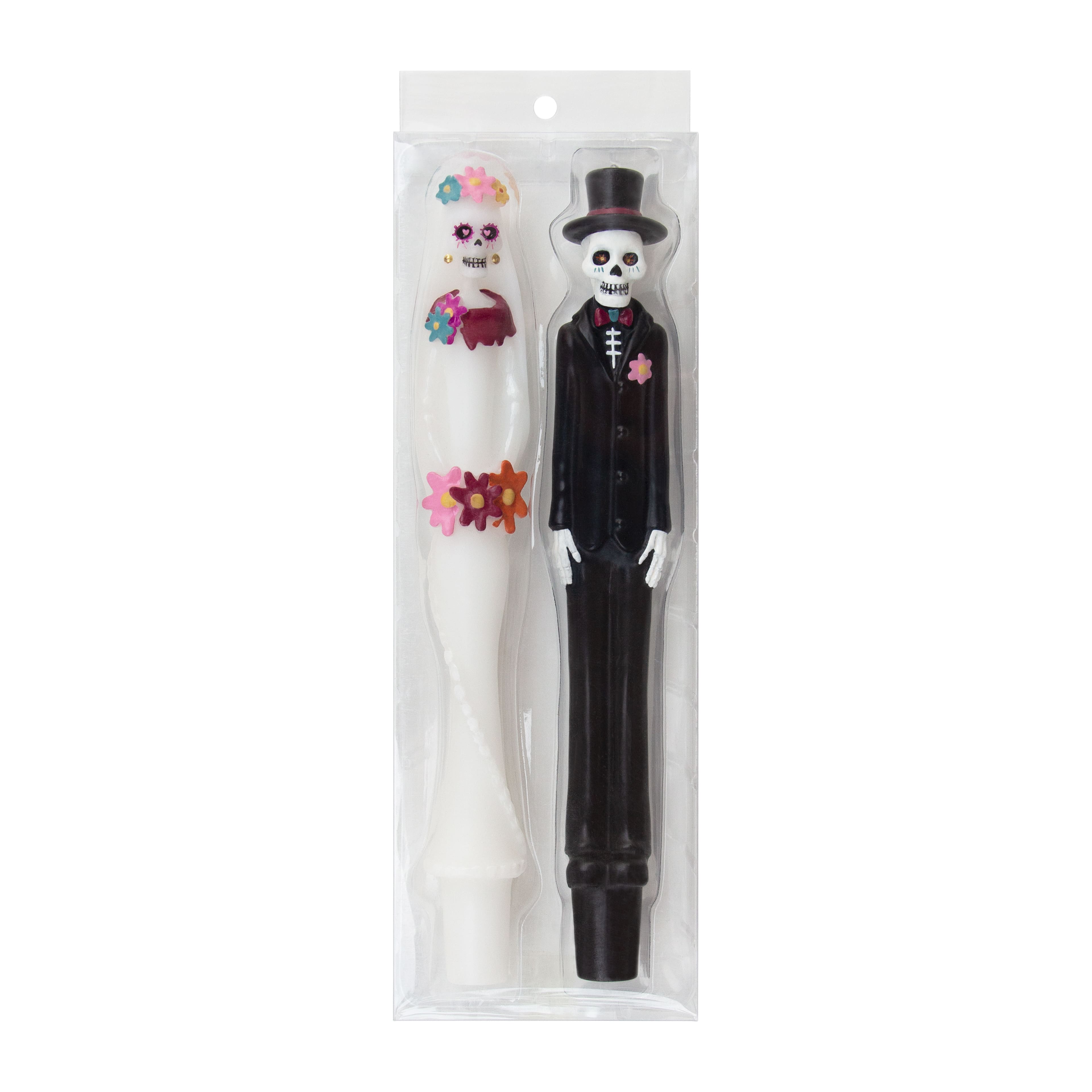 10" Skeleton Bride & Groom Unscented Taper Candles by Ashland®