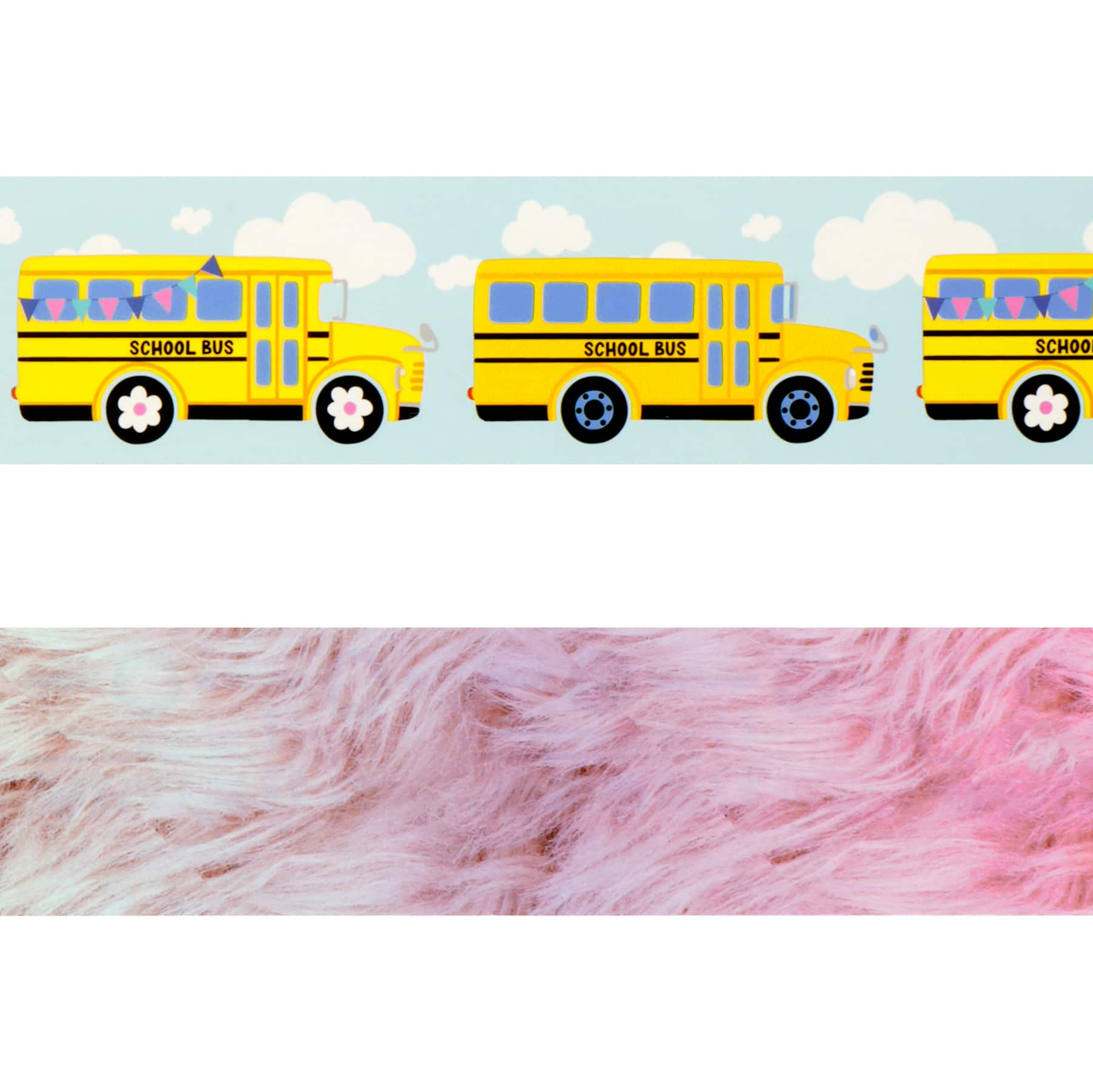 Class Rules! 2.25" x 18" Bus & Pink Fur Borders, 12ct. by B2C™ - Image 2