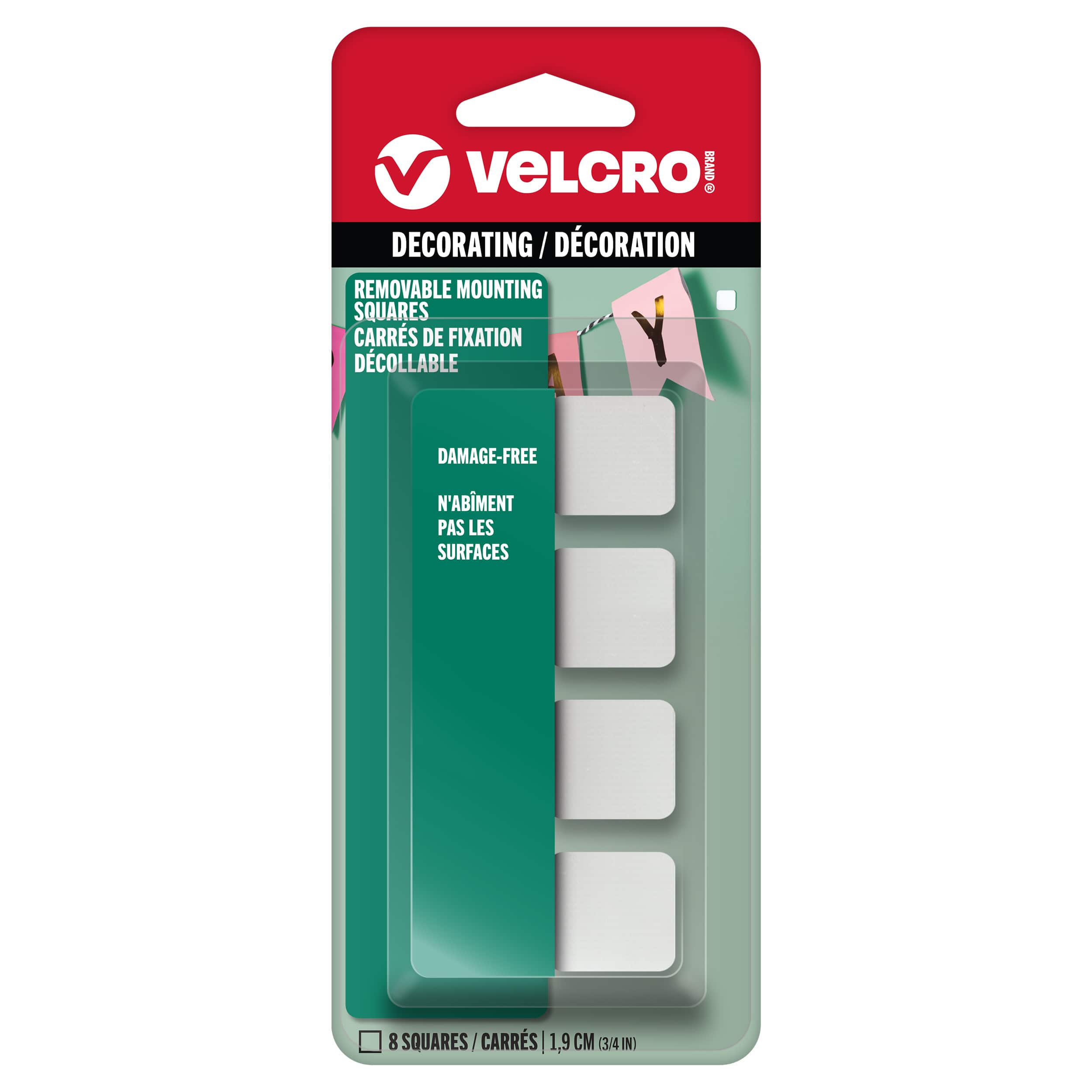 VELCRO® Brand 0.75" Removable Decorating Mounting Squares, 8ct.