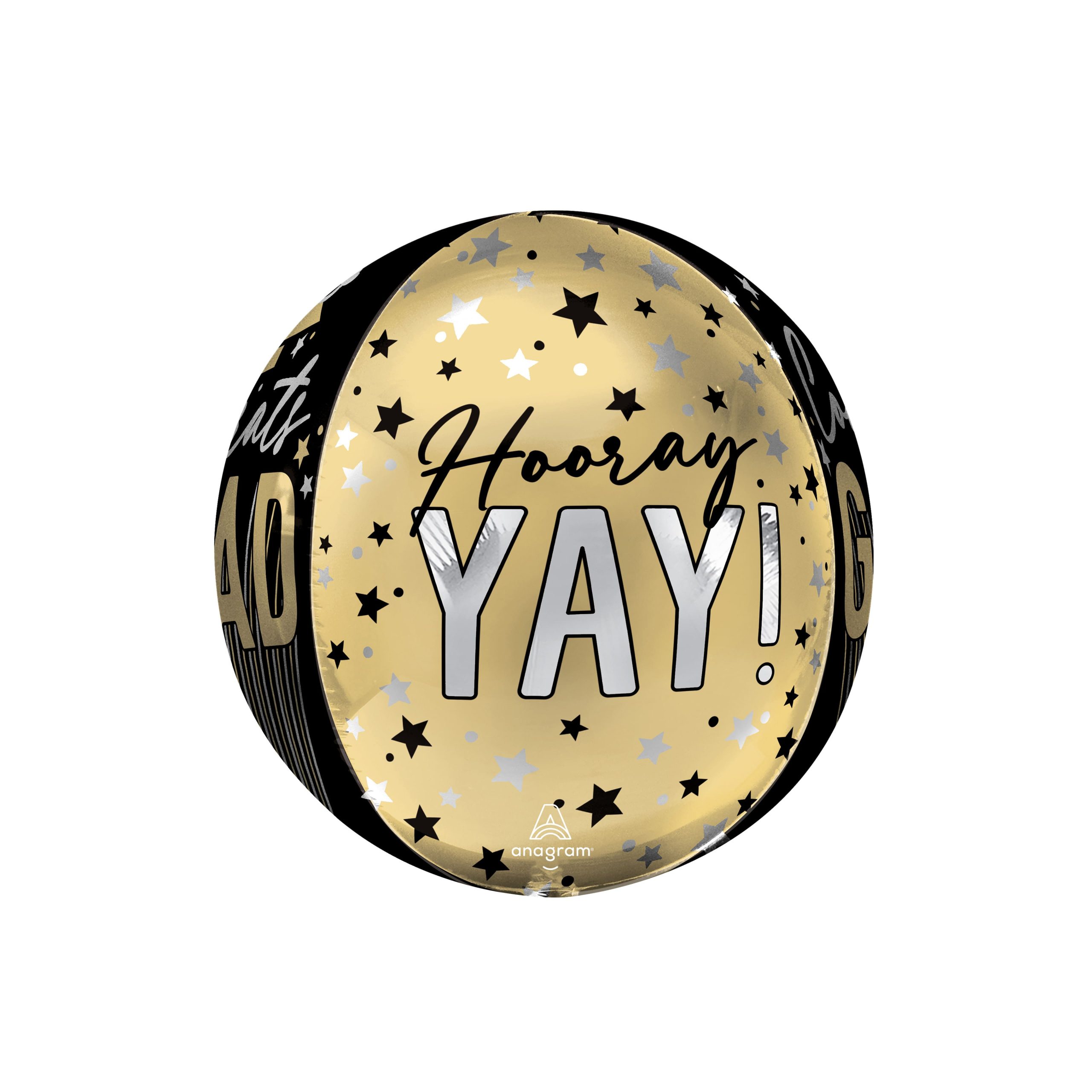 16" Stripes on Stripes Grad Foil Balloon - Image 3