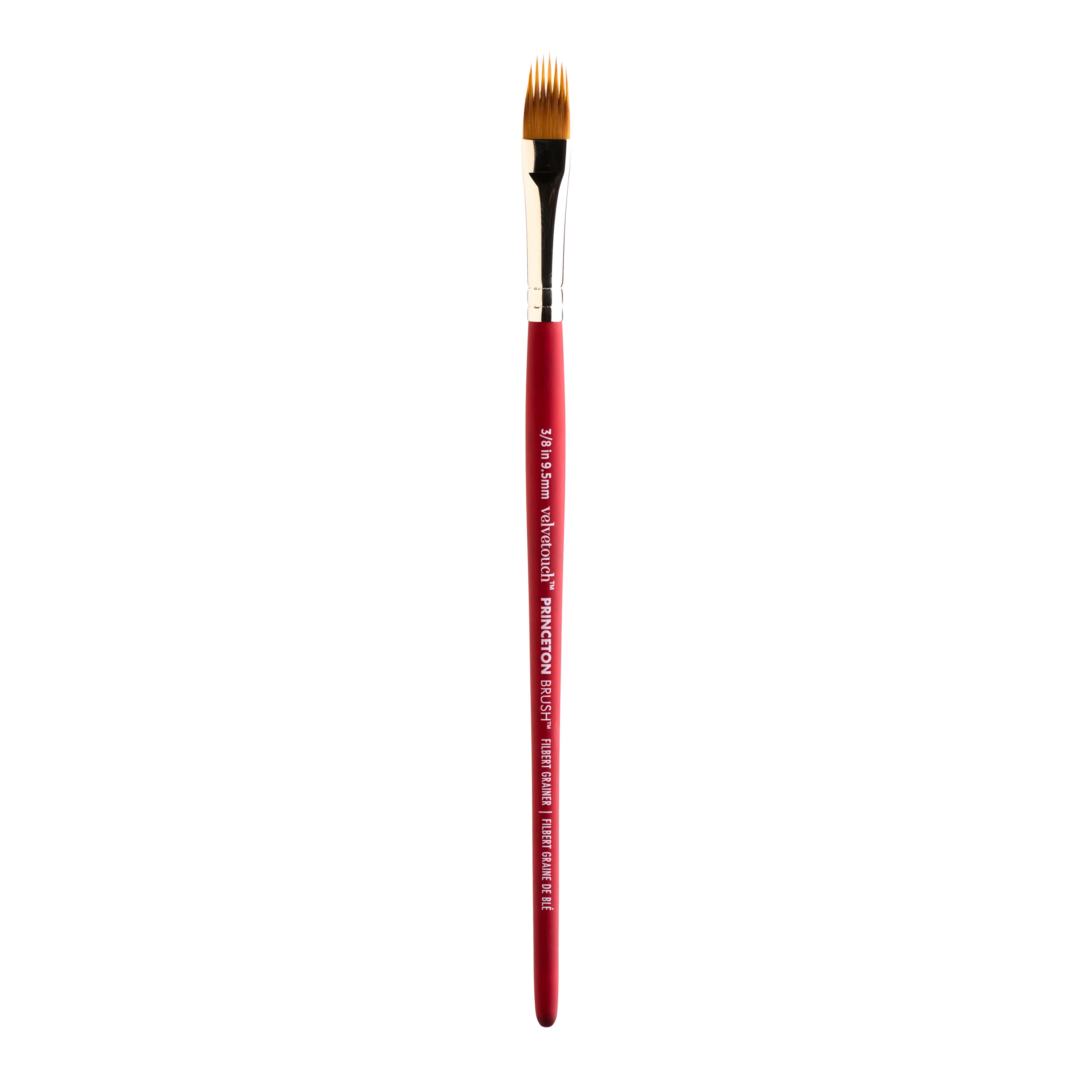 Princeton™ Velvetouch™ 3/8" Mixed Media Short Handle Filbert Grainer Brush